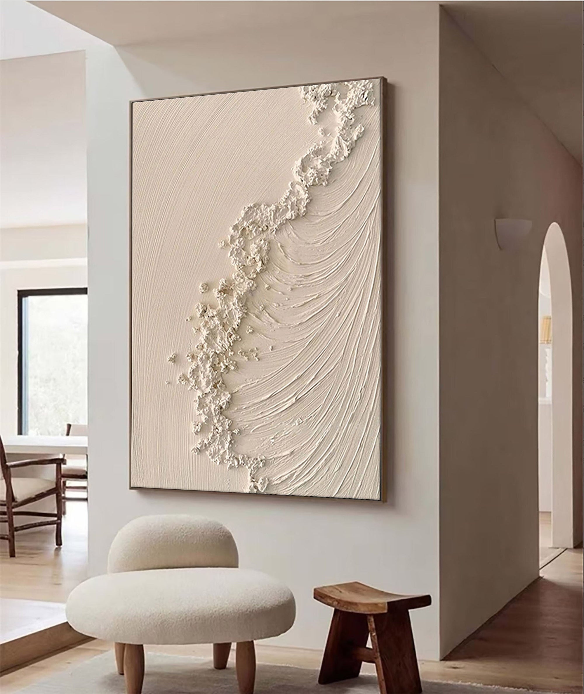 Plaster Art Painting hand - painted #HM1813
