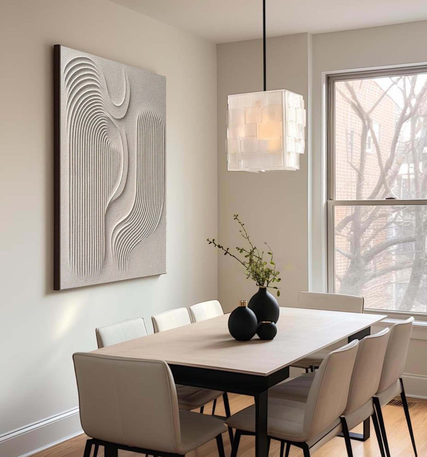 Plaster Art Painting hand - painted #HM1833