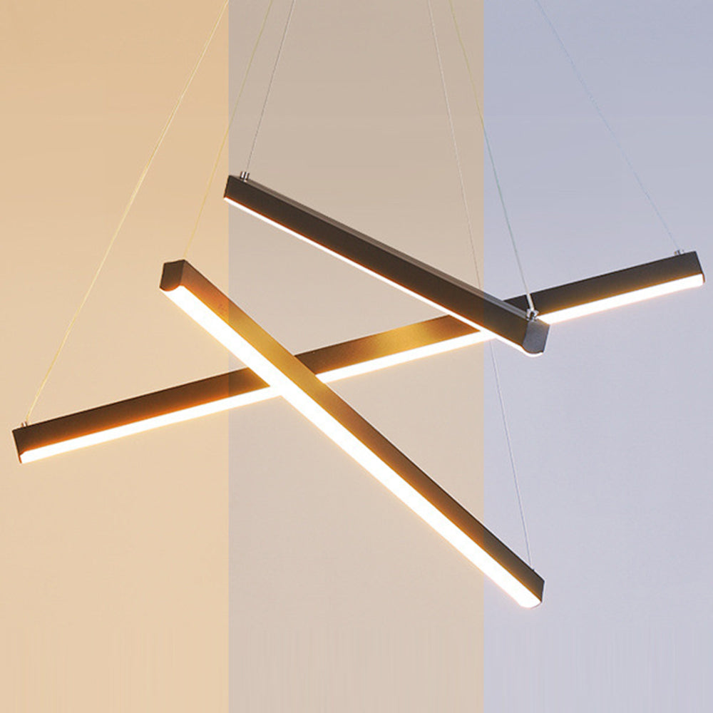 Strip LED Black Pendant Light-yohoLight