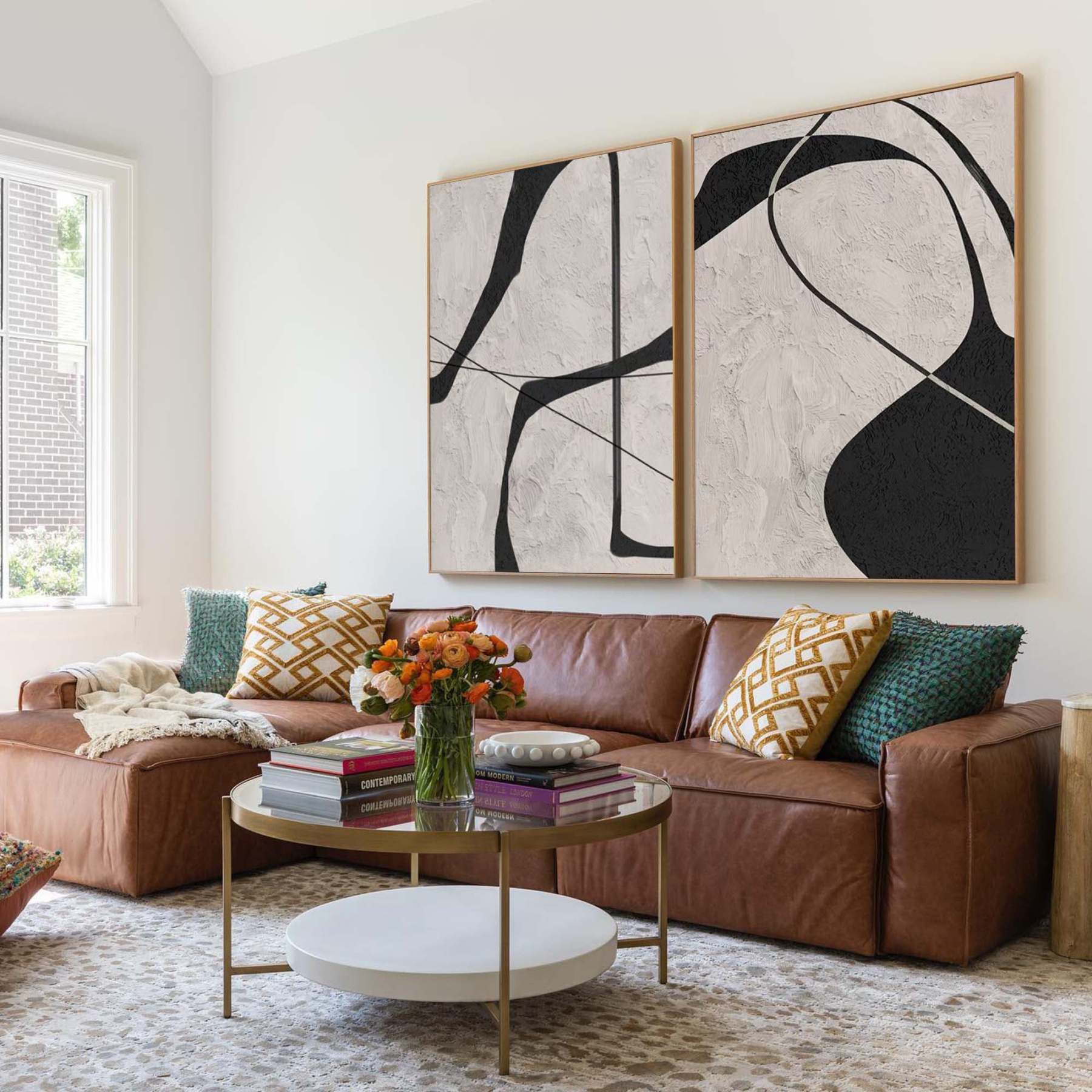 Abstract Art Painting hand-painted Set Of 2 #HM1832