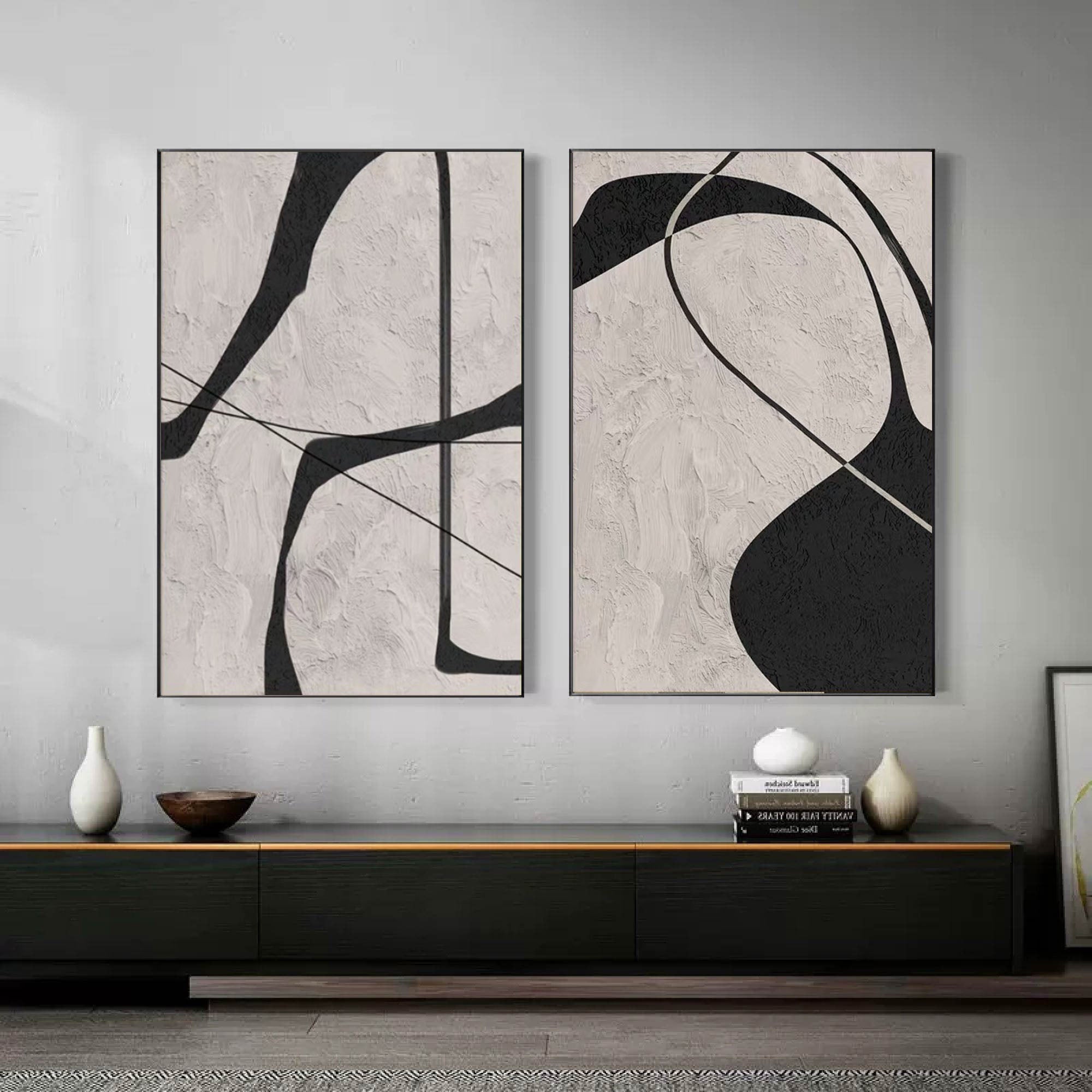 Abstract Art Painting hand-painted Set Of 2 #HM1832