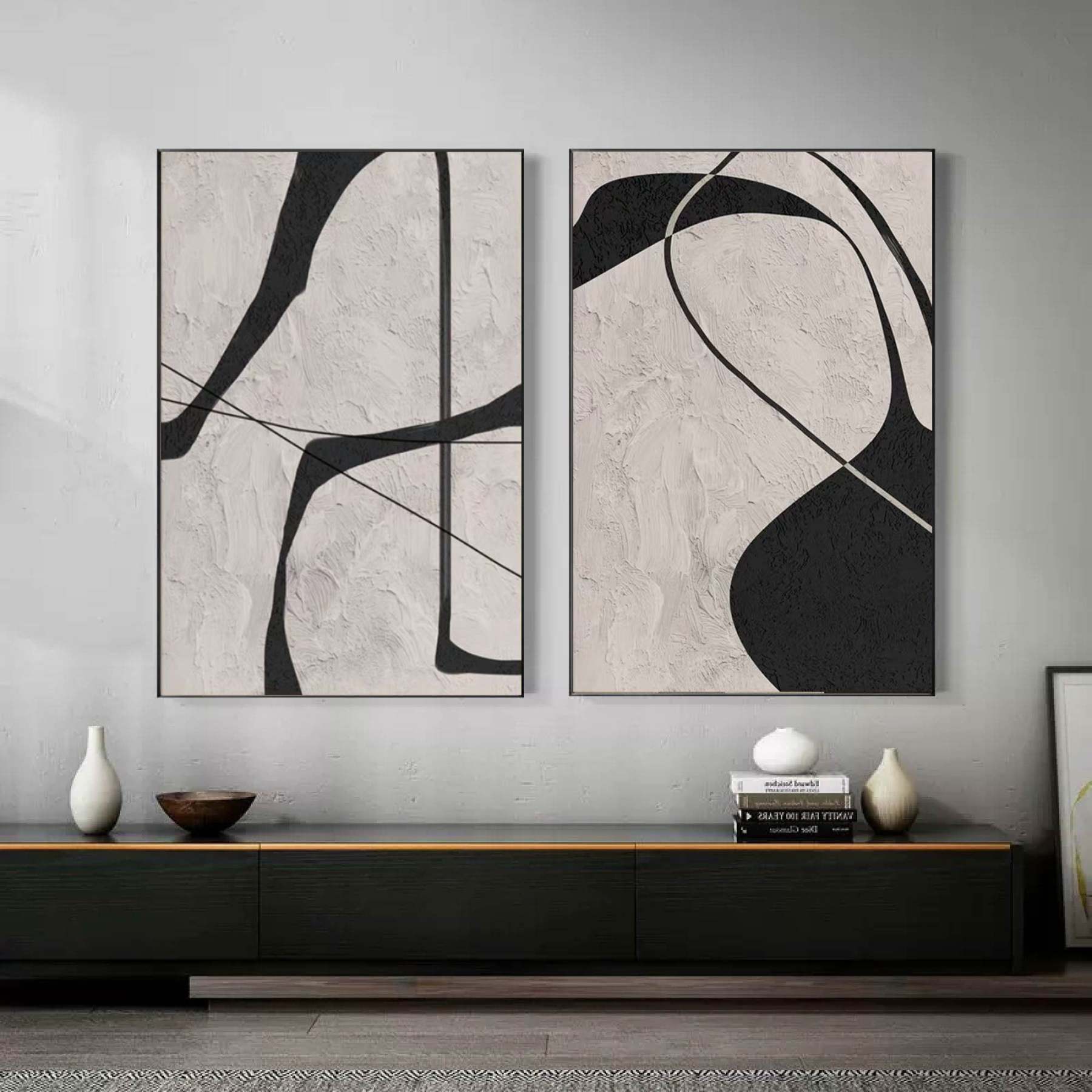 Abstract Art Painting hand-painted Set Of 2 #HM1832