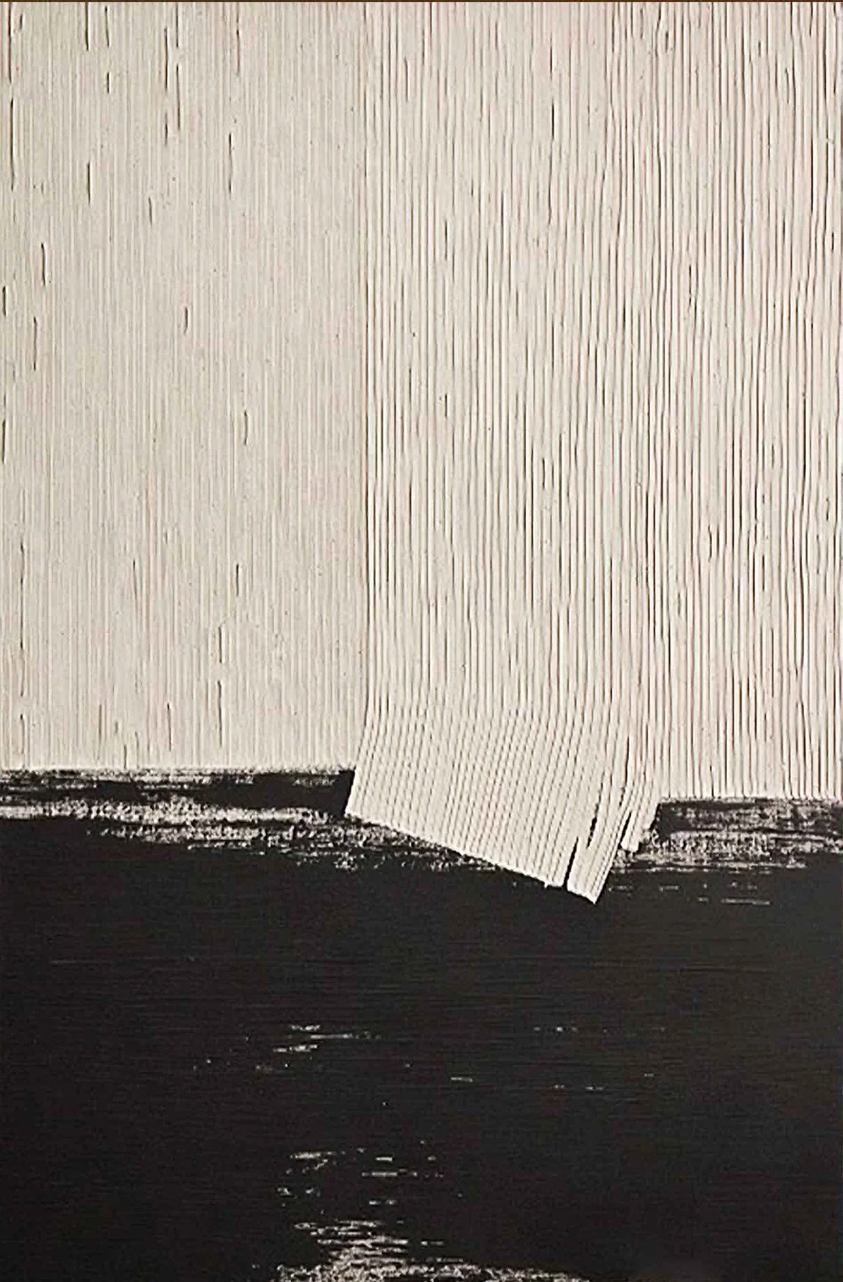 Black & White Minimalist Art Painting hand-painted #HM1840