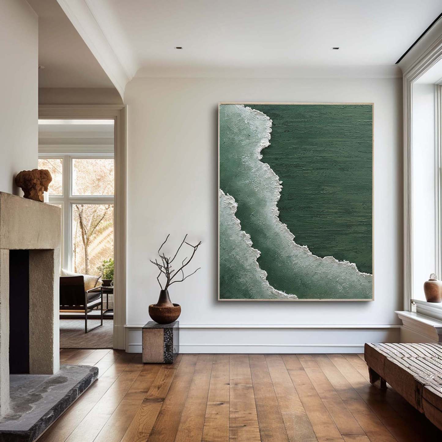 Plaster Art Painting hand - painted #HM1814