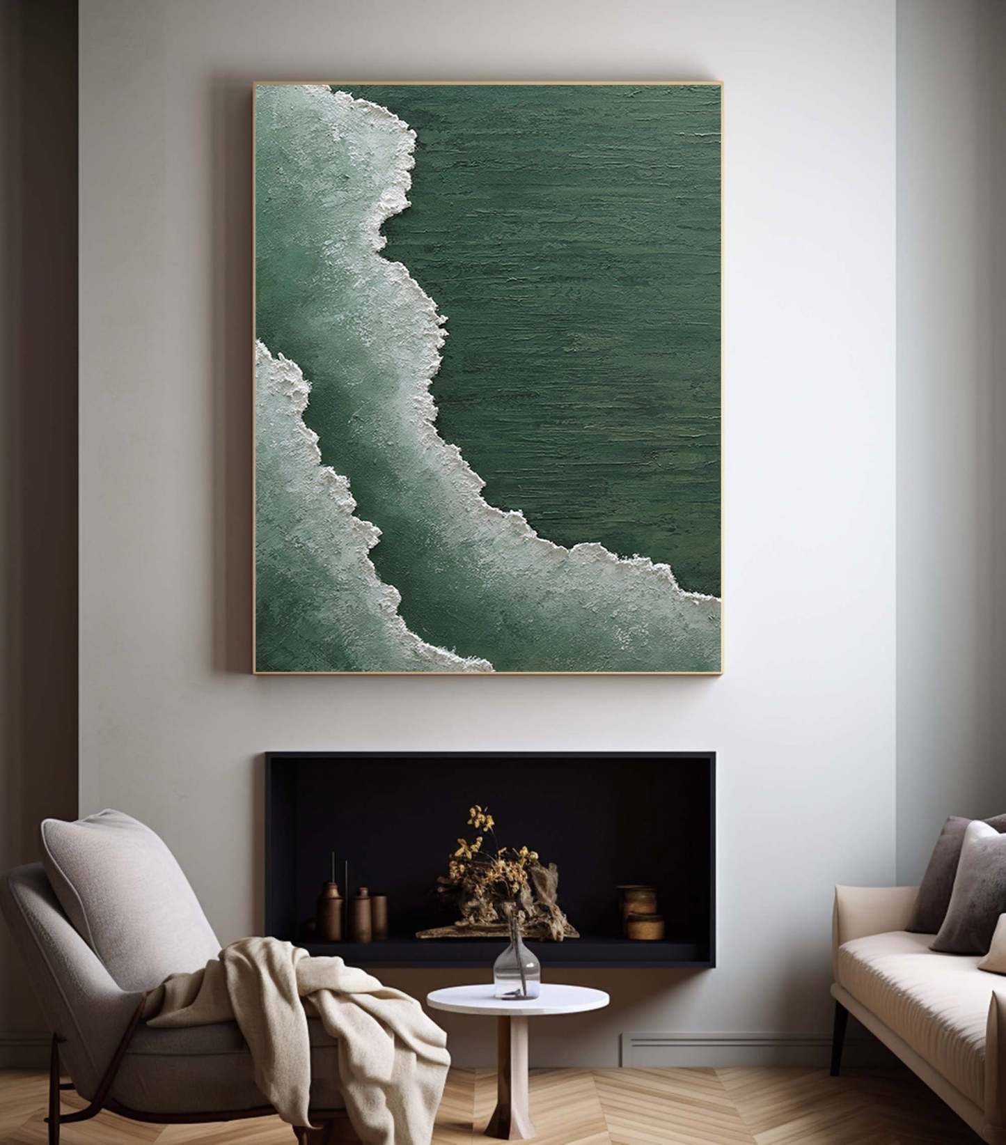 Plaster Art Painting hand - painted #HM1814