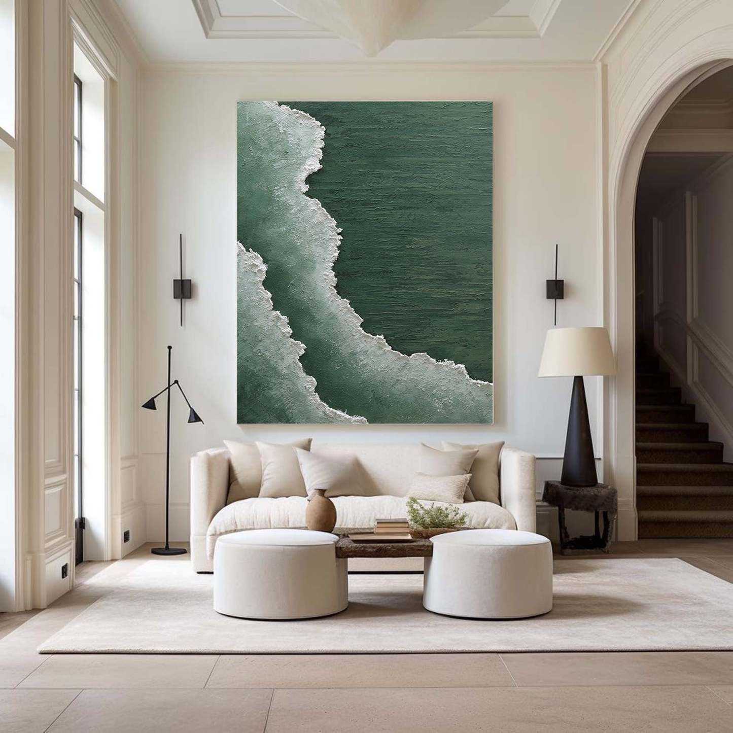 Plaster Art Painting hand - painted #HM1814