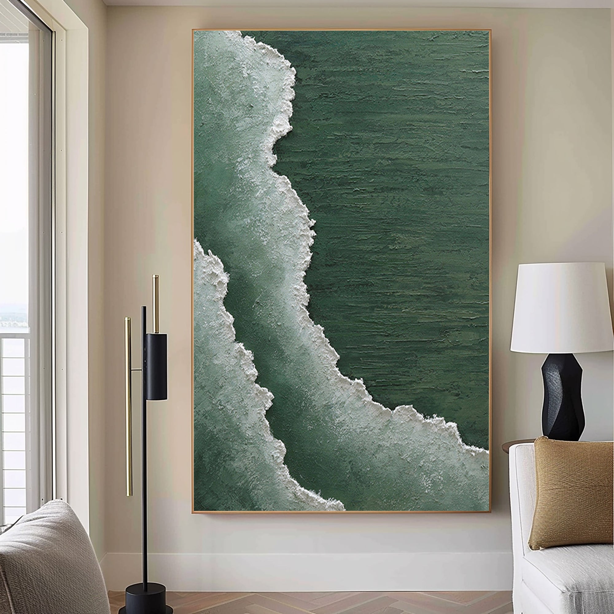 Plaster Art Painting hand - painted #HM1814