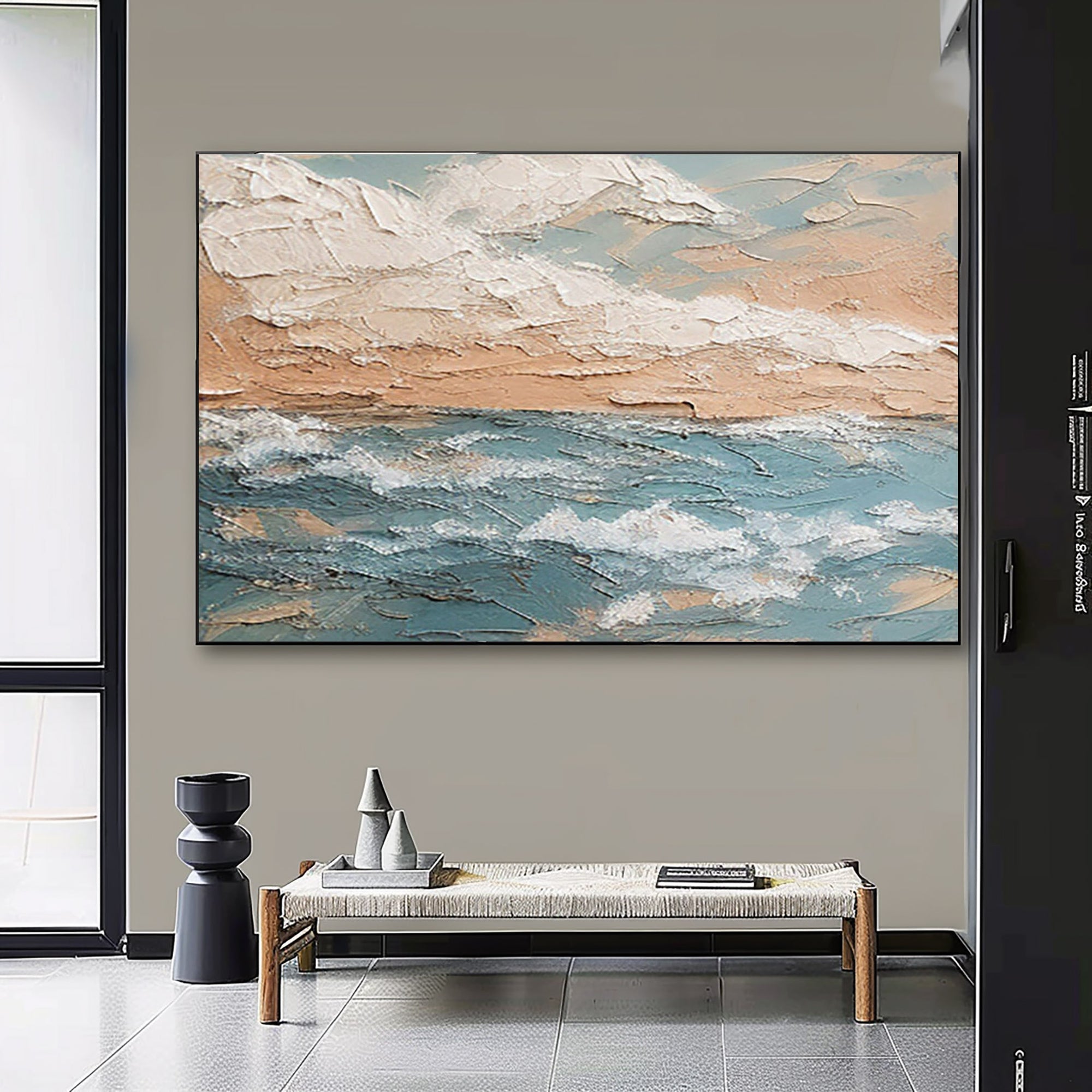 Plaster Art Painting hand - painted #HM1805