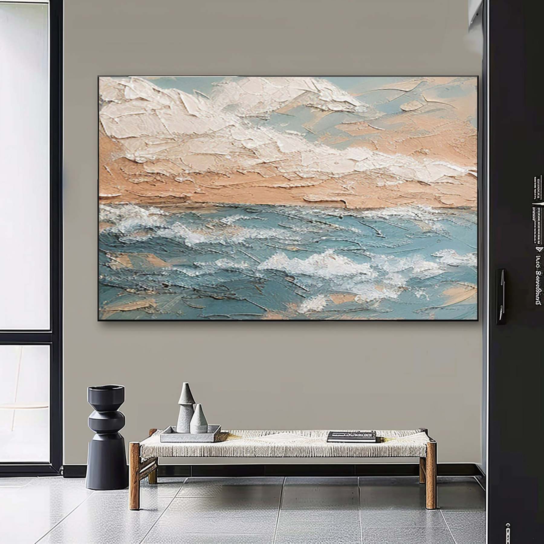 Plaster Art Painting hand - painted #HM1805