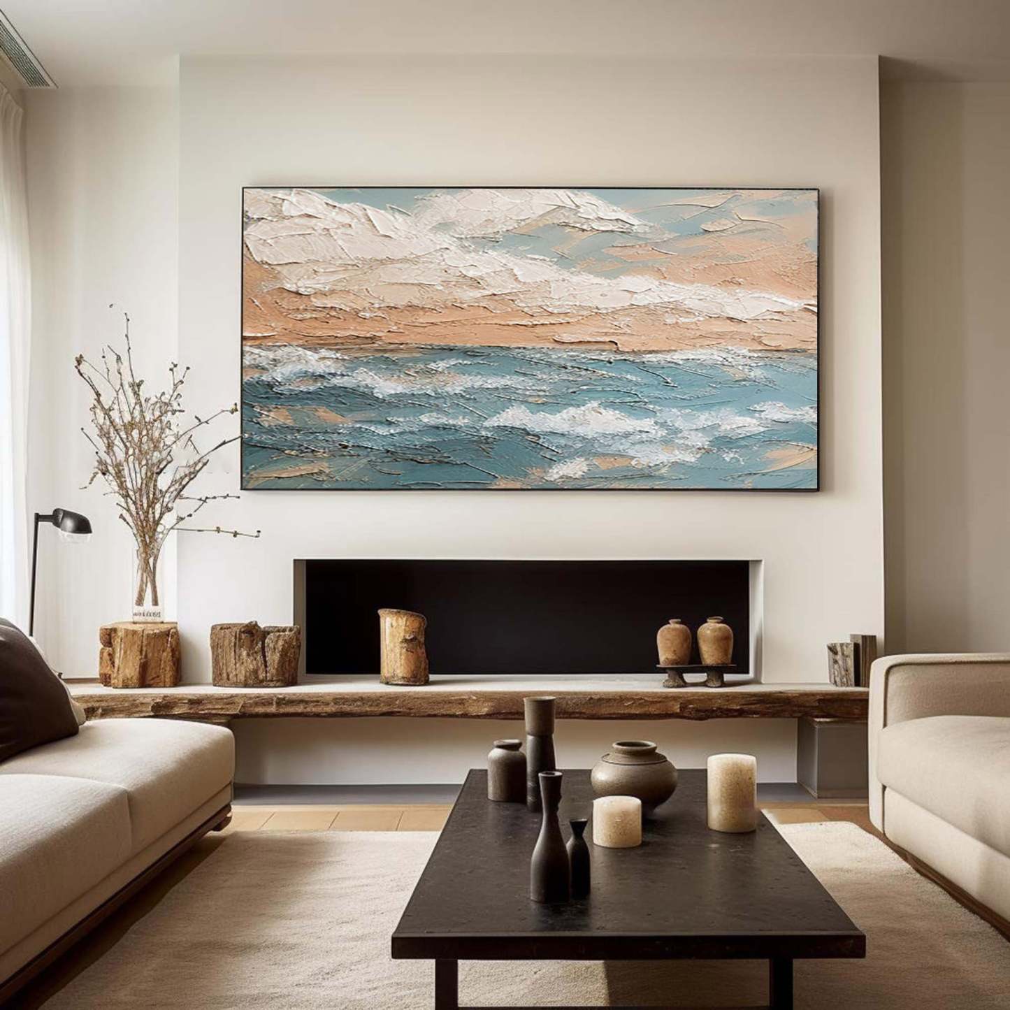 Plaster Art Painting hand - painted #HM1805