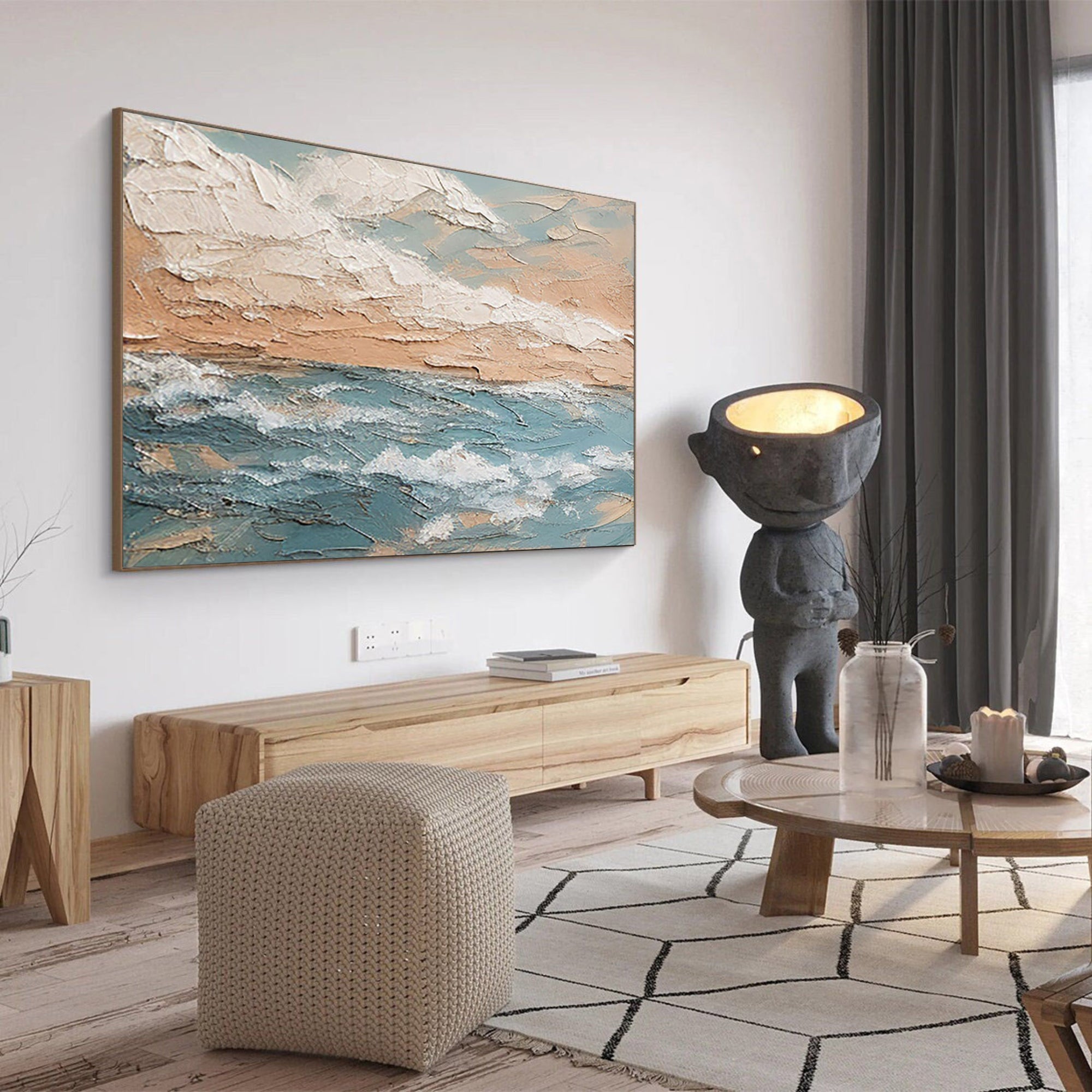 Plaster Art Painting hand - painted #HM1805