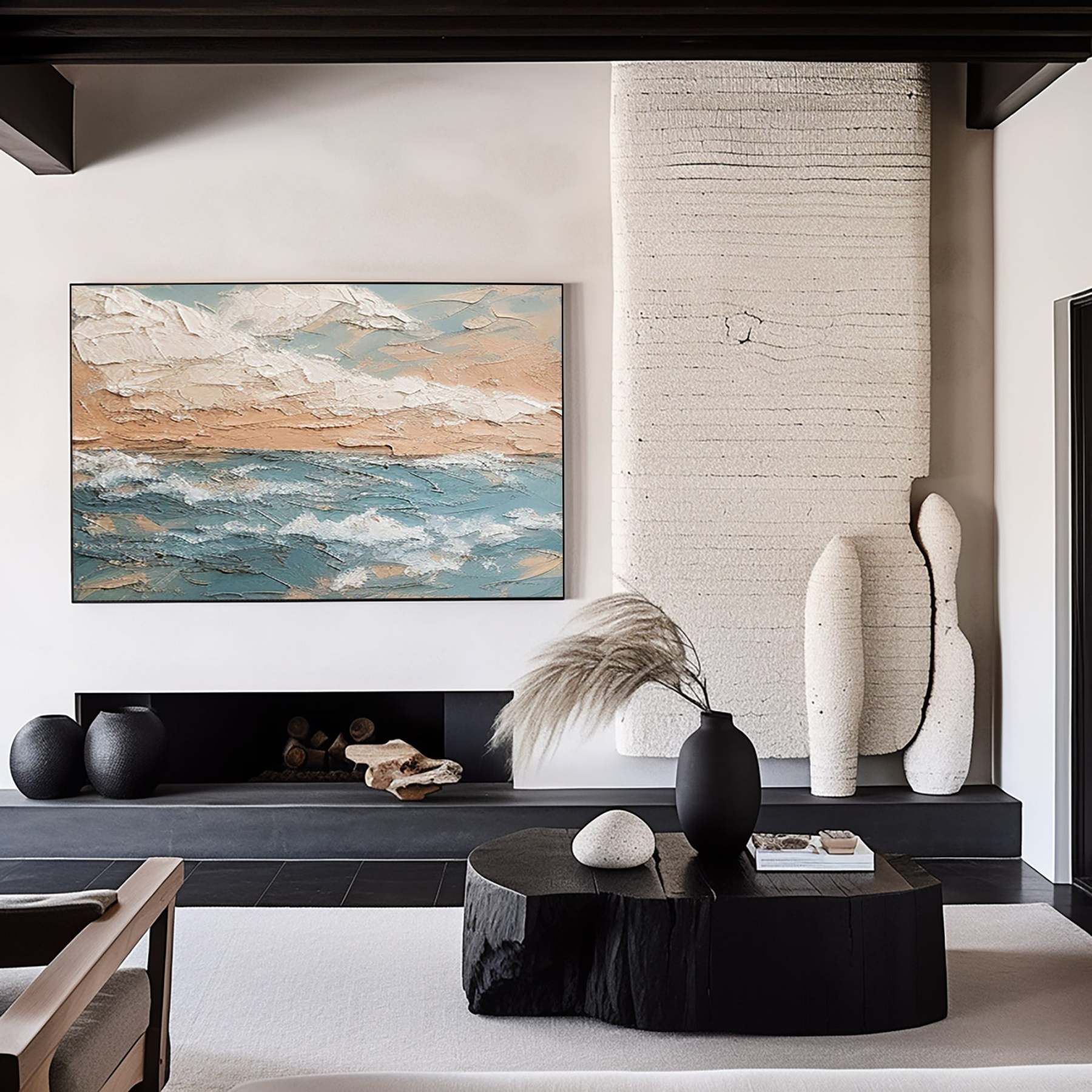 Plaster Art Painting hand - painted #HM1805