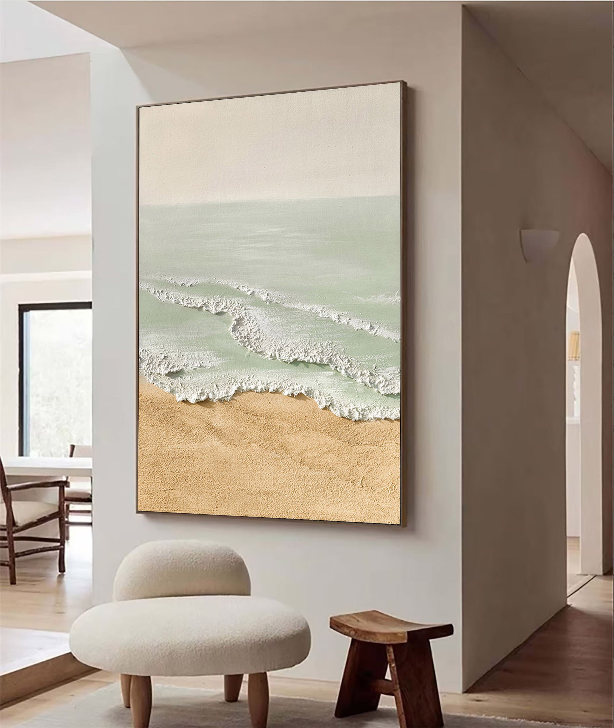 Plaster Art Painting hand - painted #HM1730