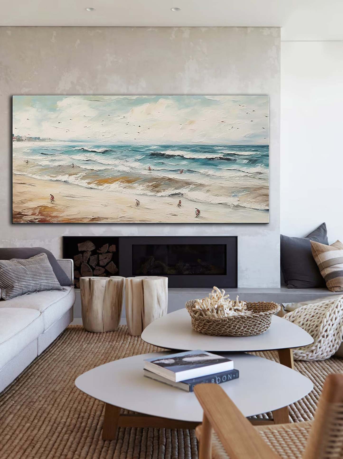 Plaster Art Painting hand - painted #HM1792