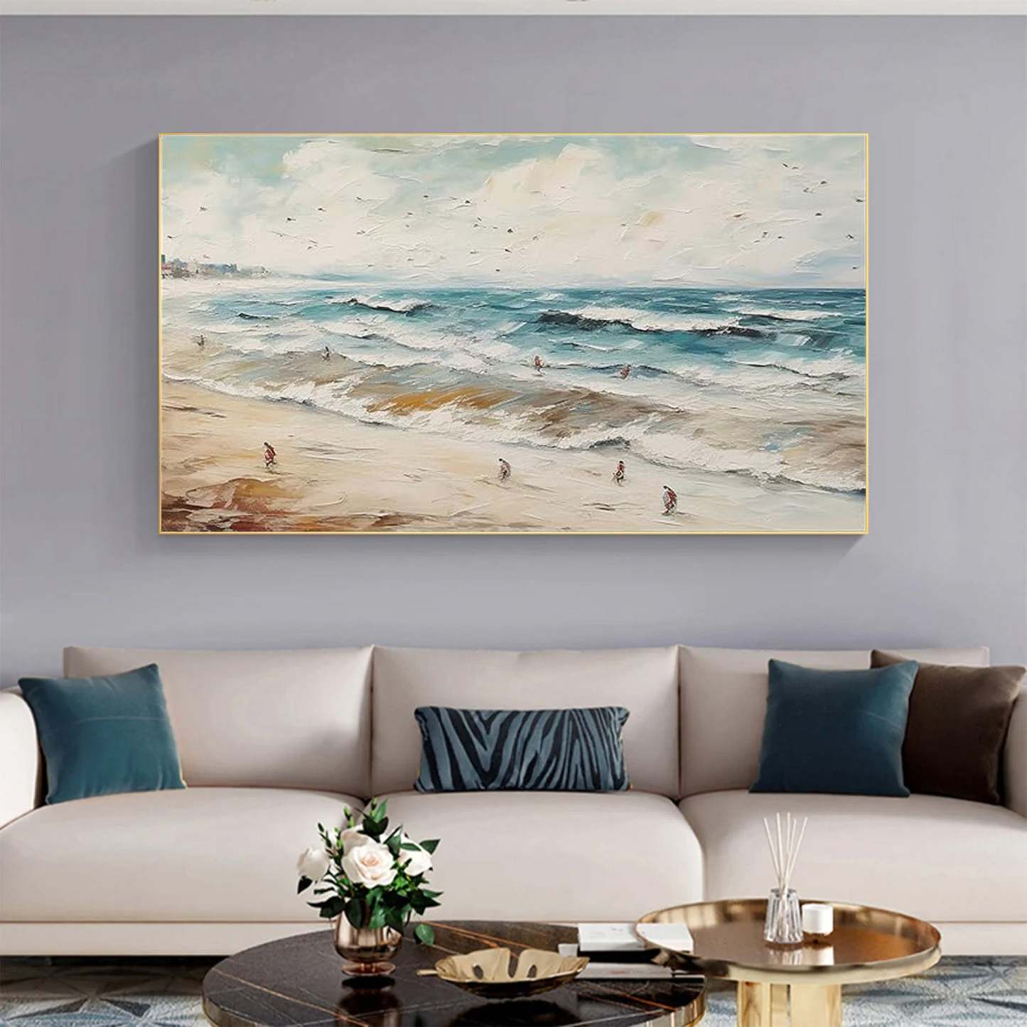 Plaster Art Painting hand - painted #HM1792