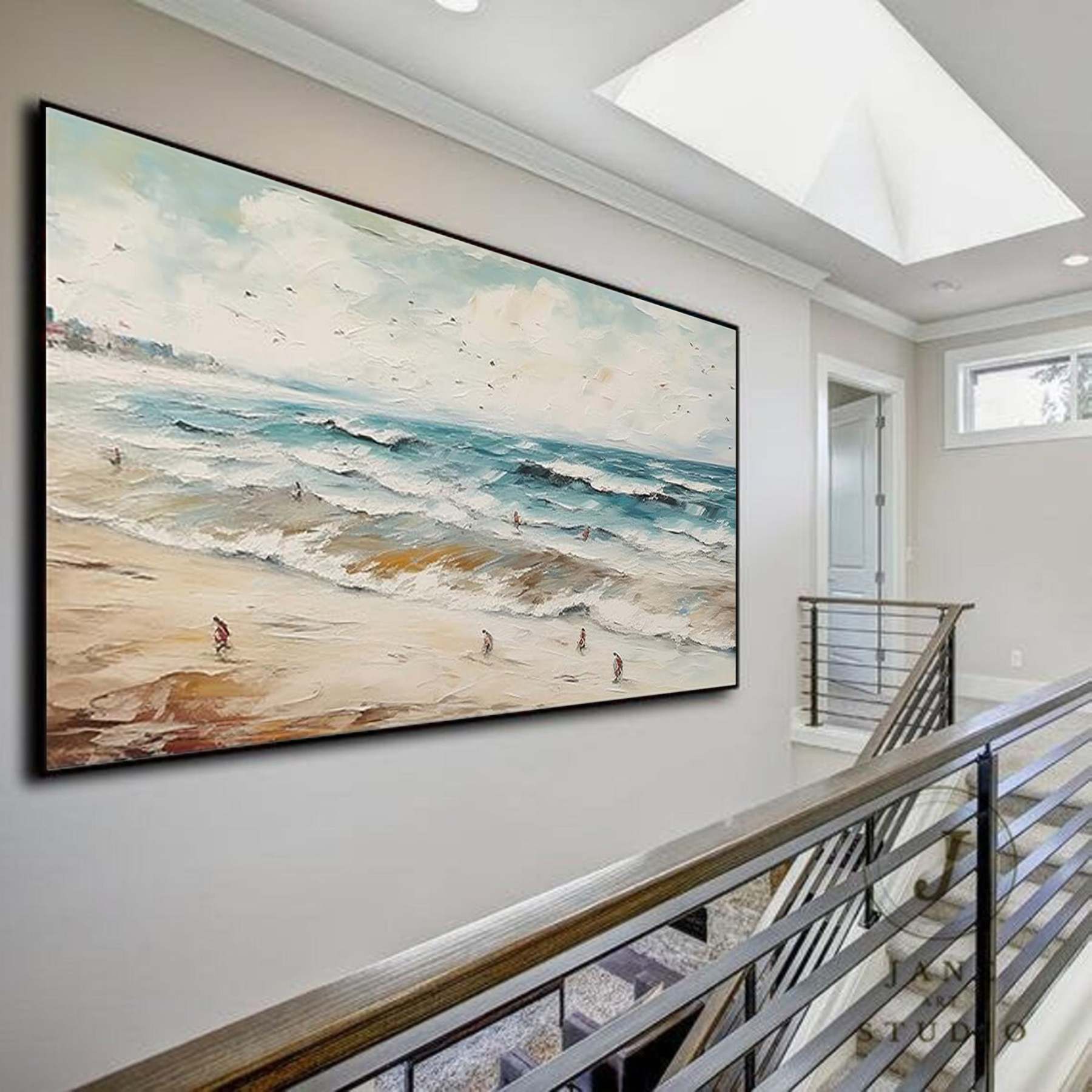 Plaster Art Painting hand - painted #HM1792