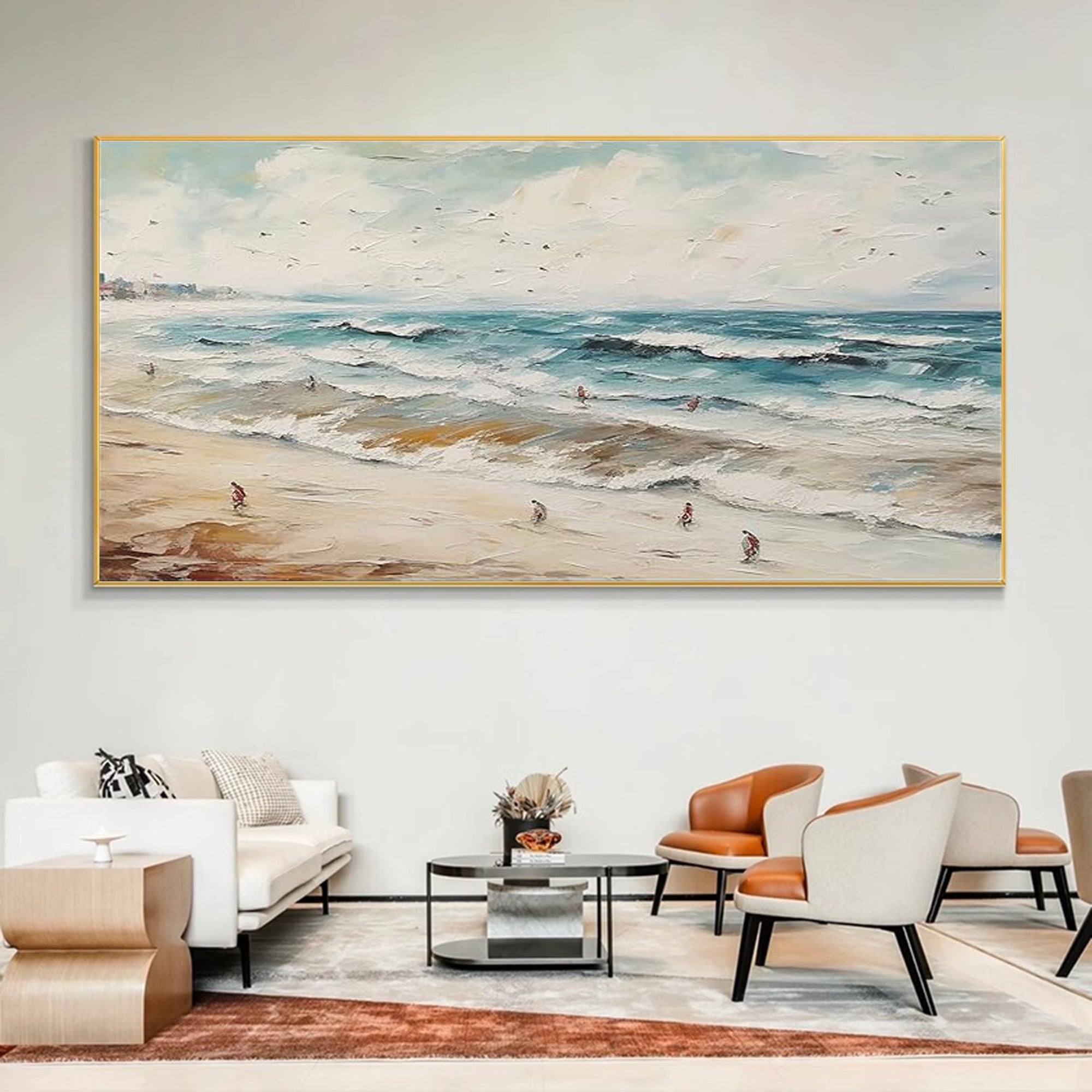 Plaster Art Painting hand - painted #HM1792