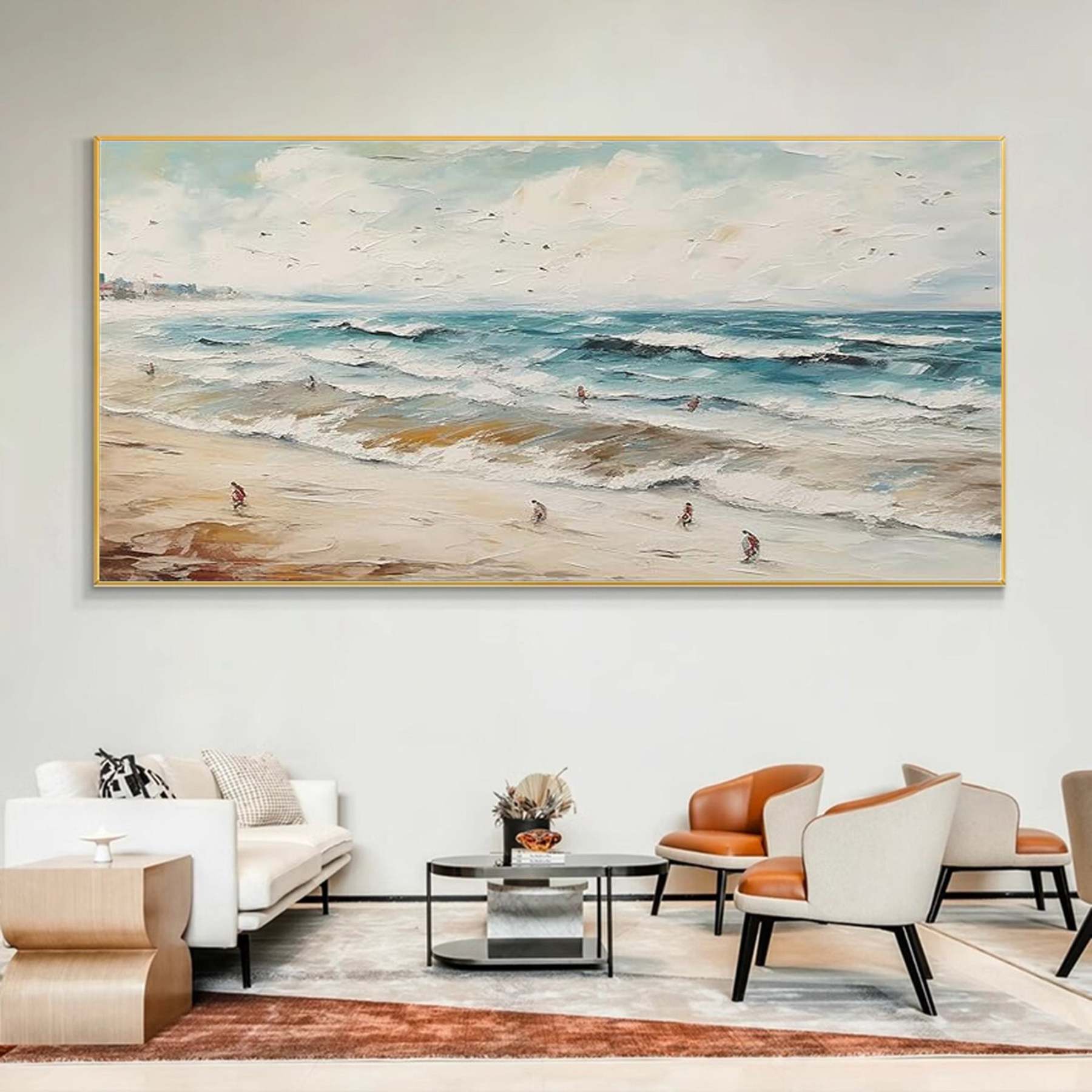 Plaster Art Painting hand - painted #HM1792