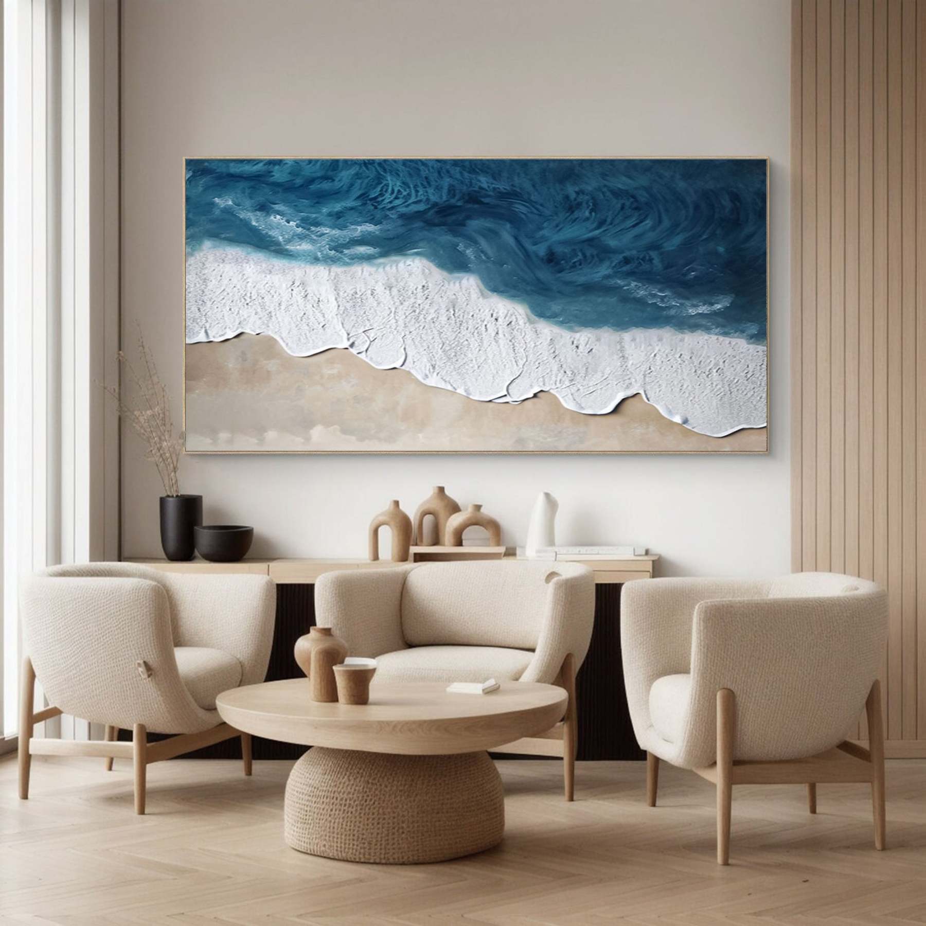 Plaster Art Painting hand - painted #HM1791