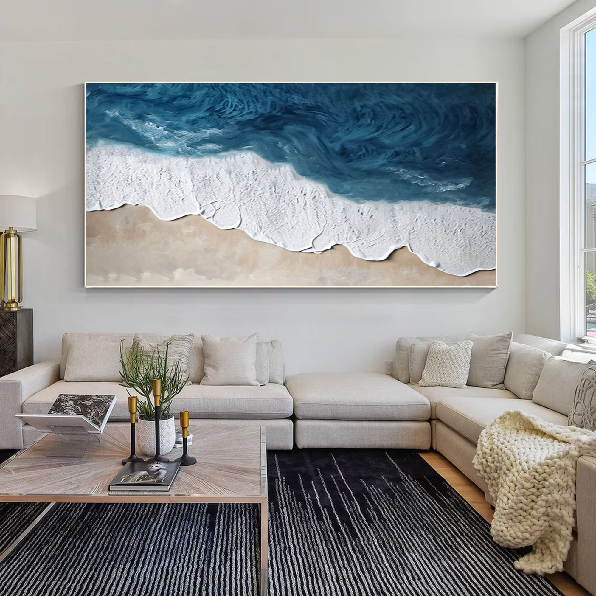 Plaster Art Painting hand - painted #HM1791