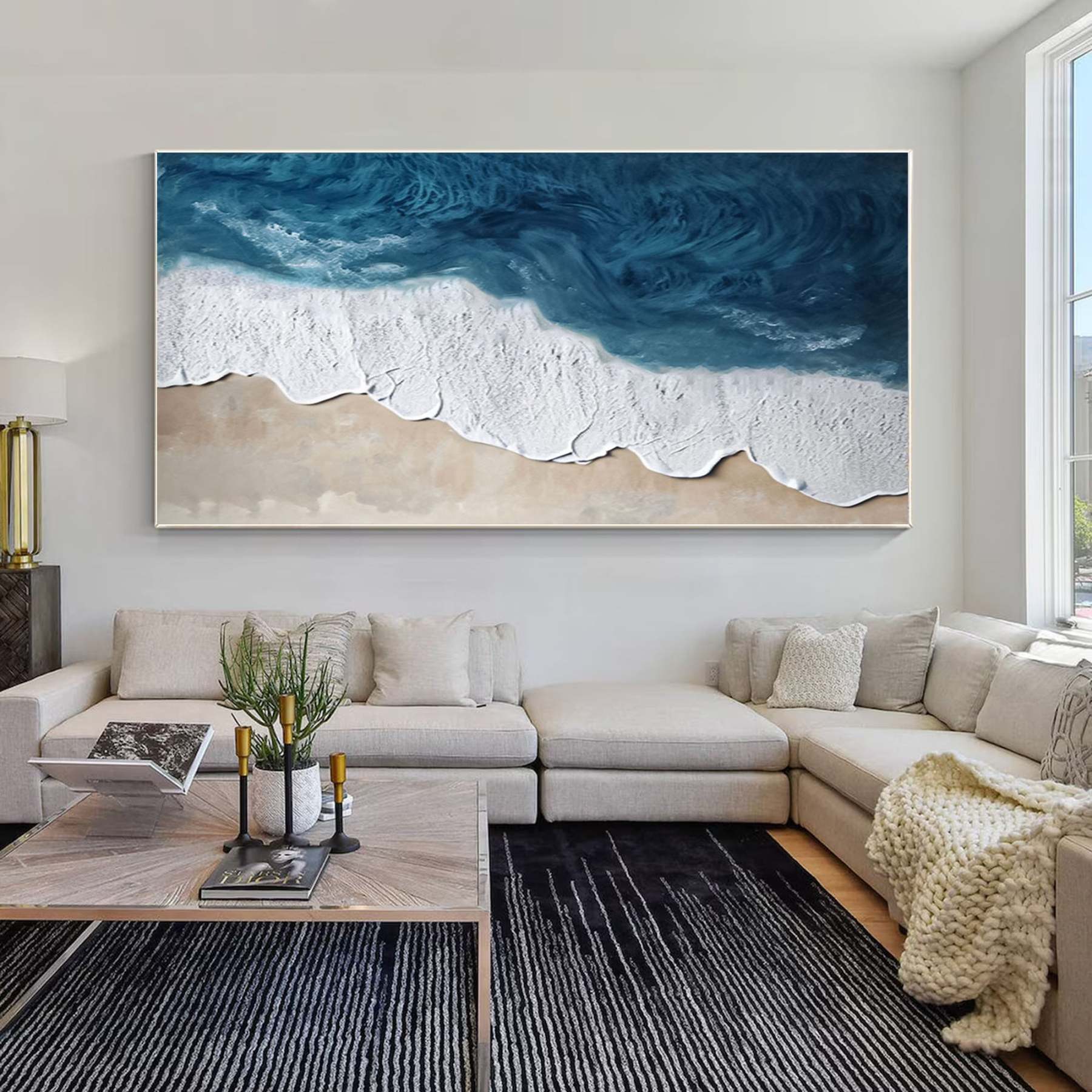 Plaster Art Painting hand - painted #HM1791