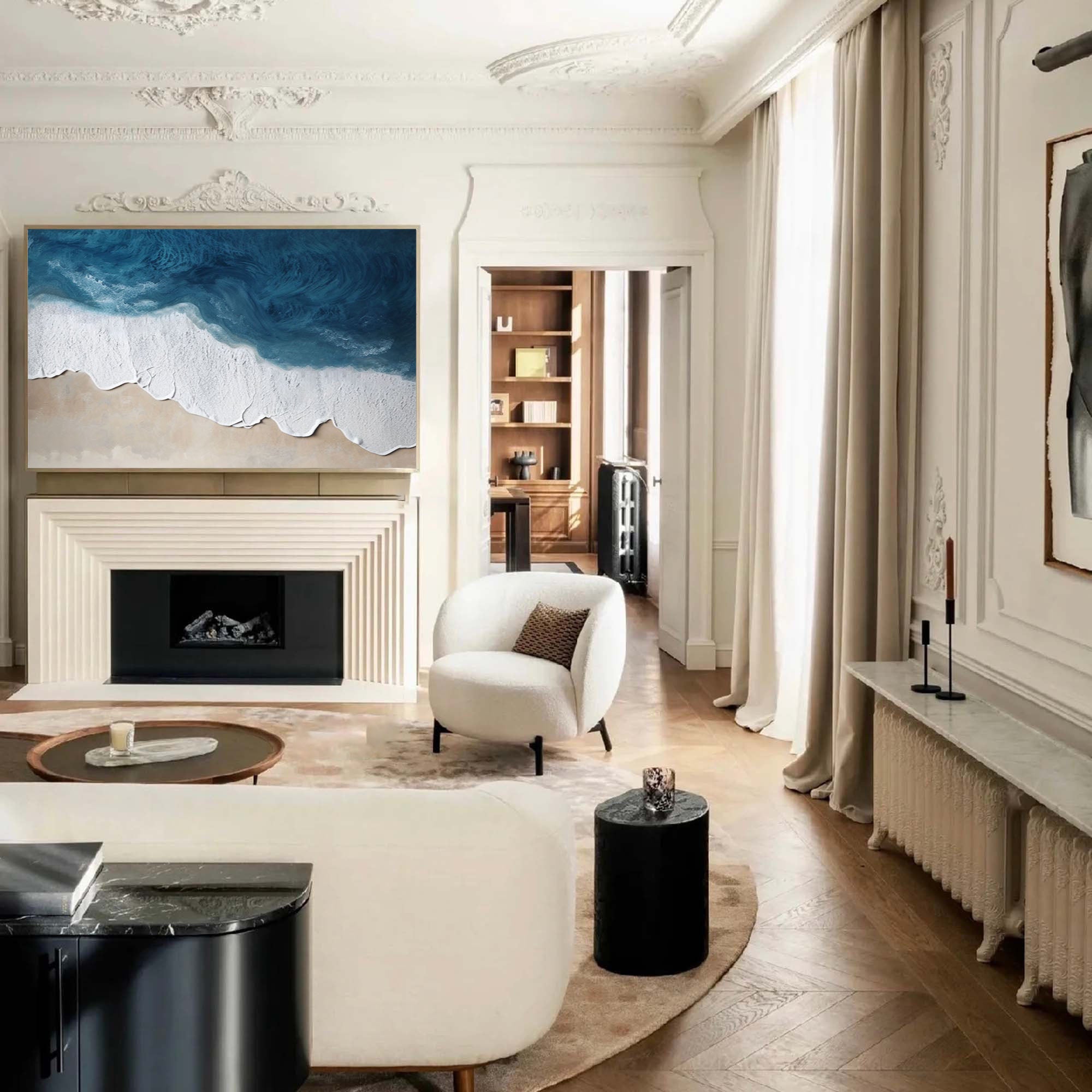 Plaster Art Painting hand - painted #HM1791