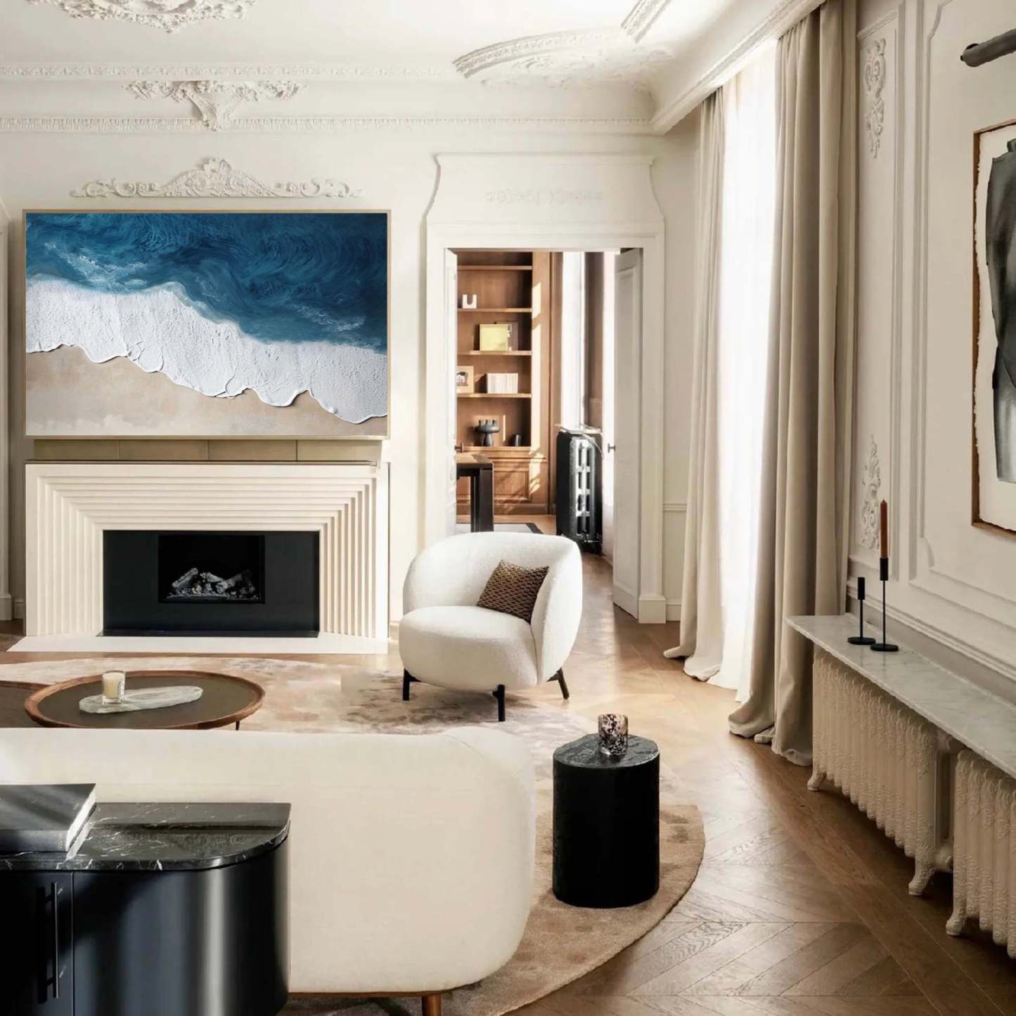 Plaster Art Painting hand - painted #HM1791