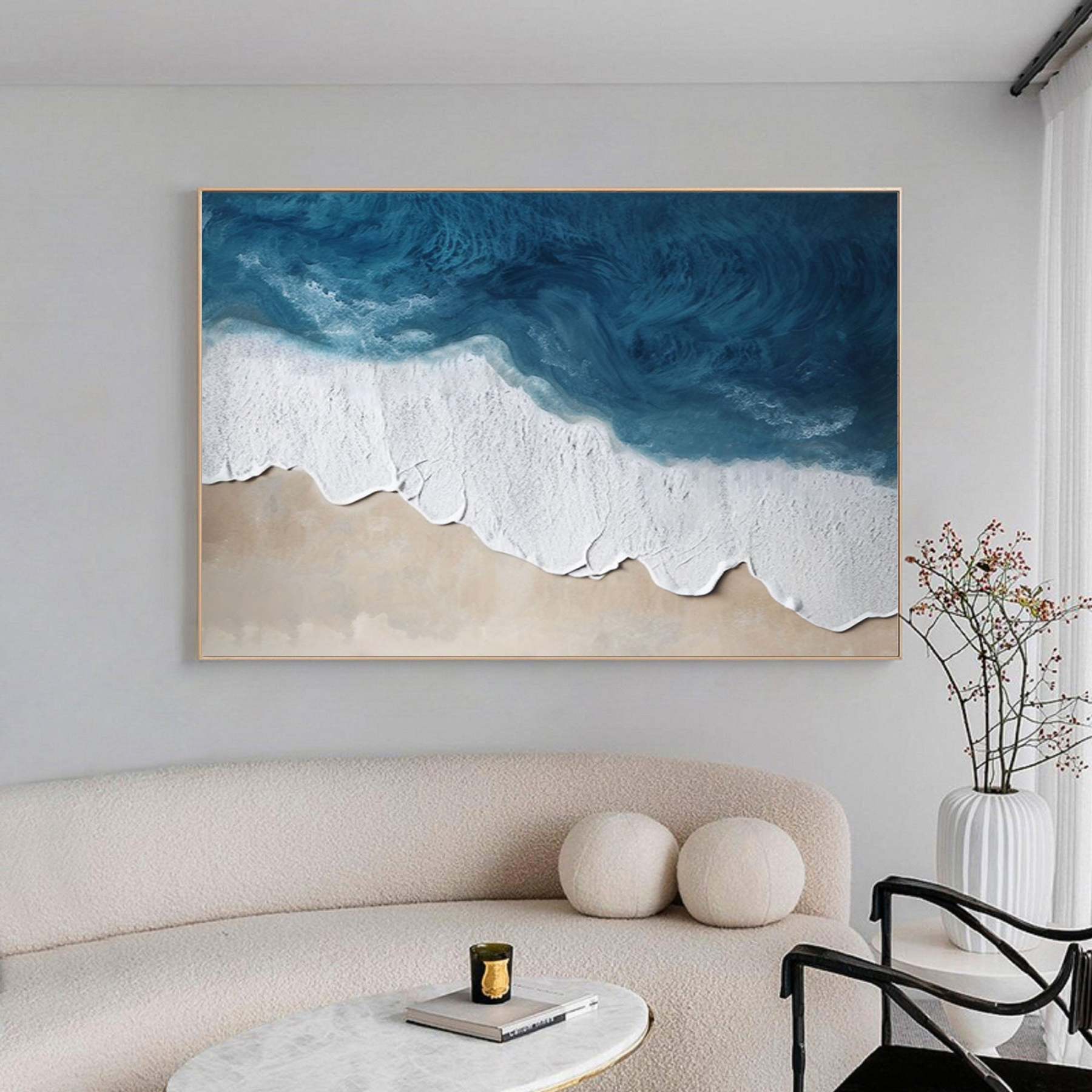 Plaster Art Painting hand - painted #HM1791