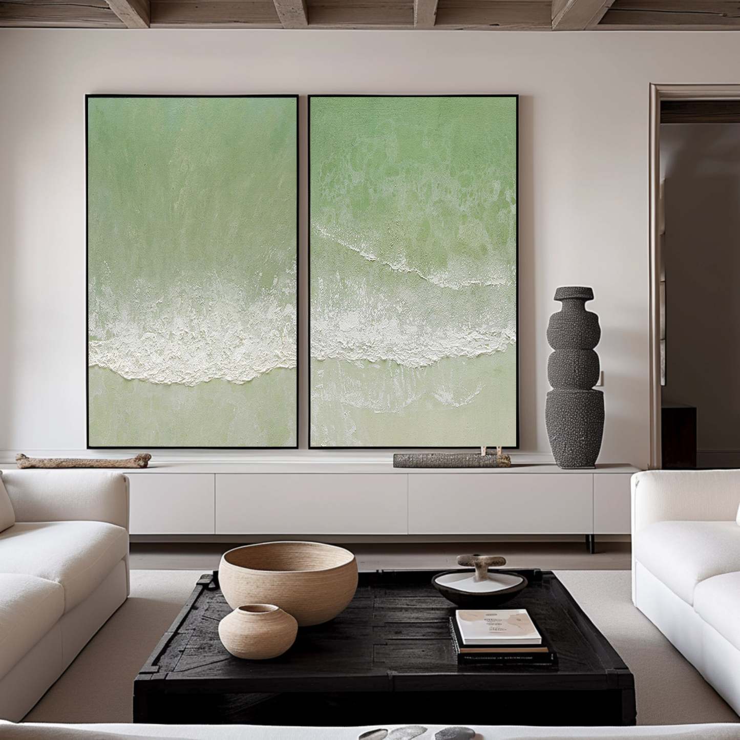 Abstract Art Painting hand-painted Set Of 2 #HM1816