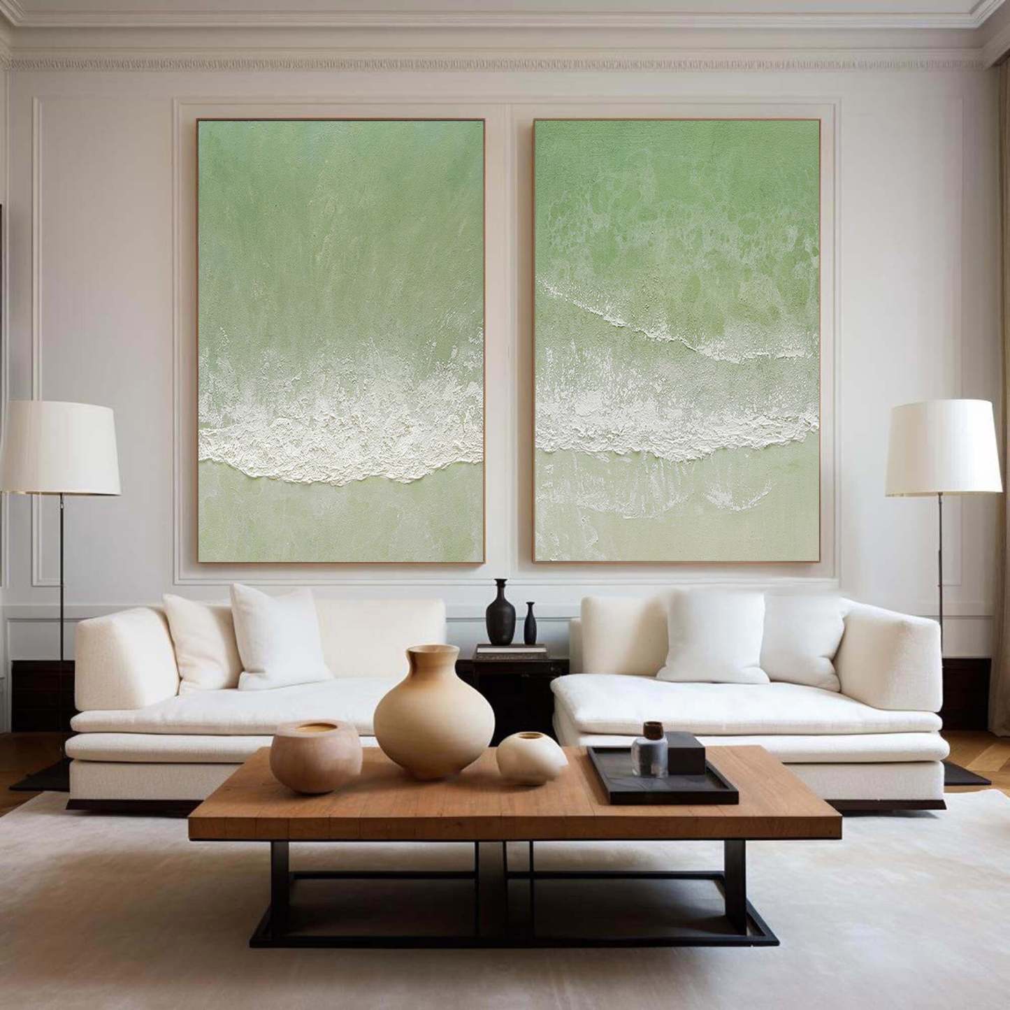 Abstract Art Painting hand-painted Set Of 2 #HM1816