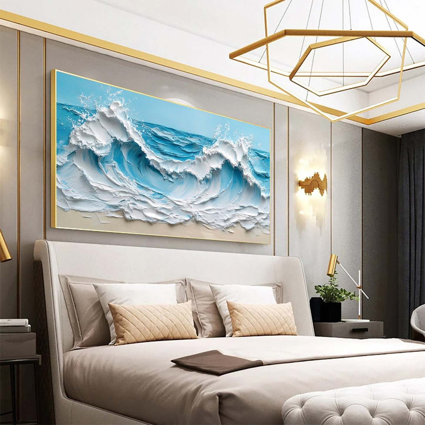 Plaster Art Painting hand - painted #HM1711