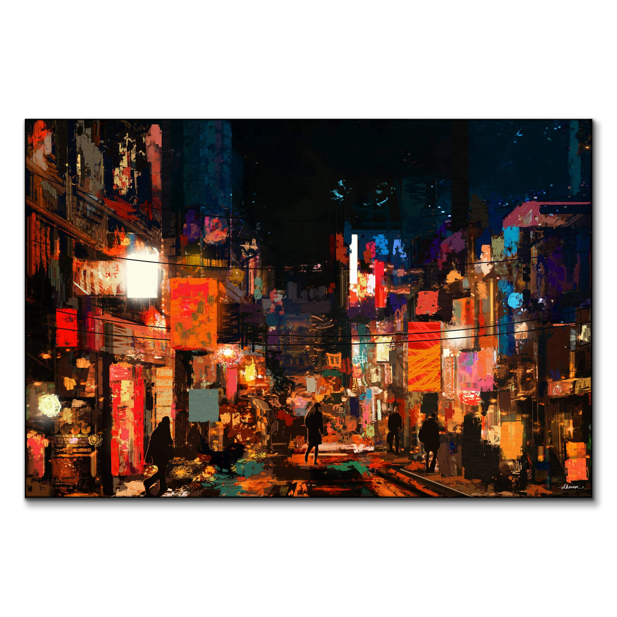 Urban Street Art Oil Painting hand-painted #HM1891