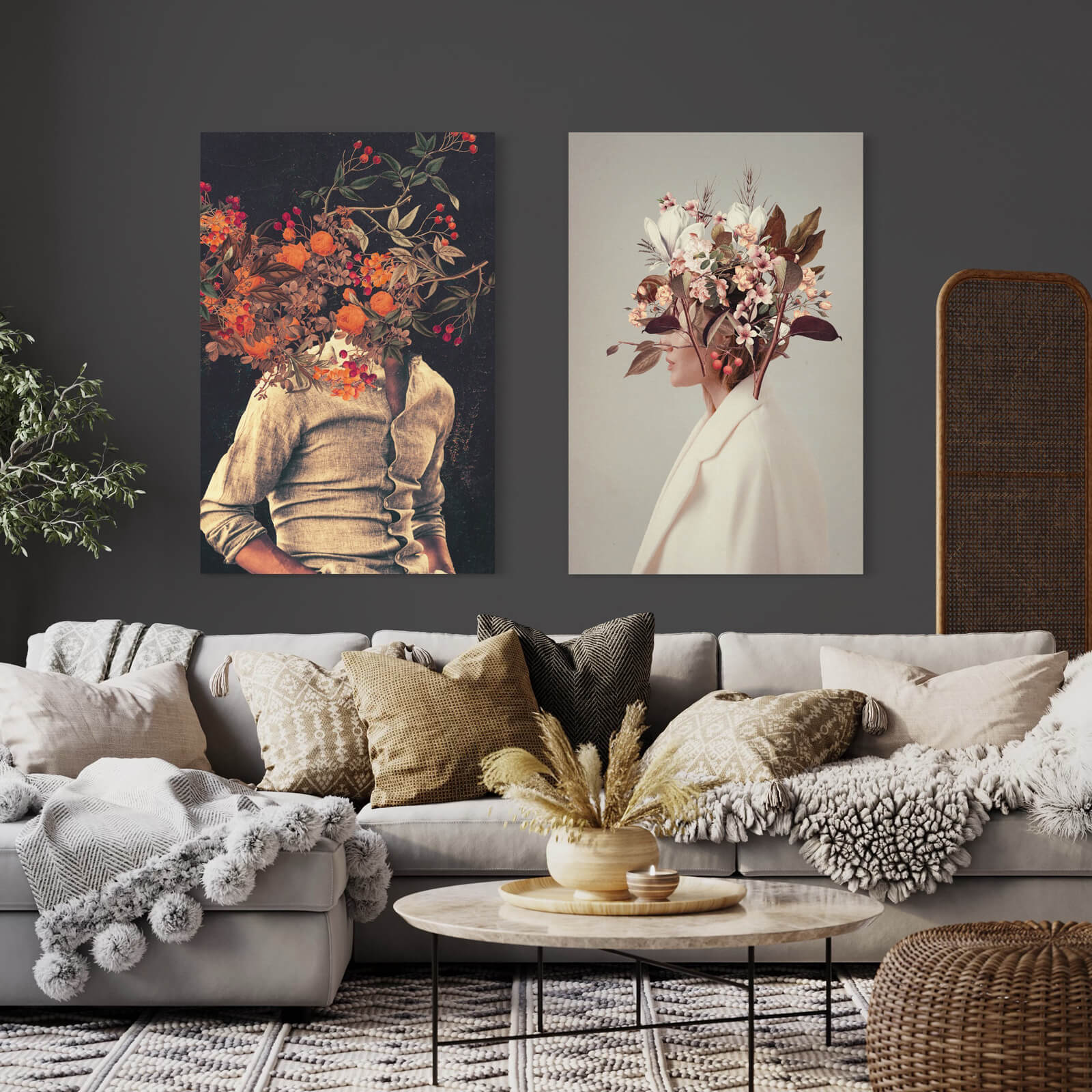 Vintage Portrait Art Oil Painting hand-painted #HM1890