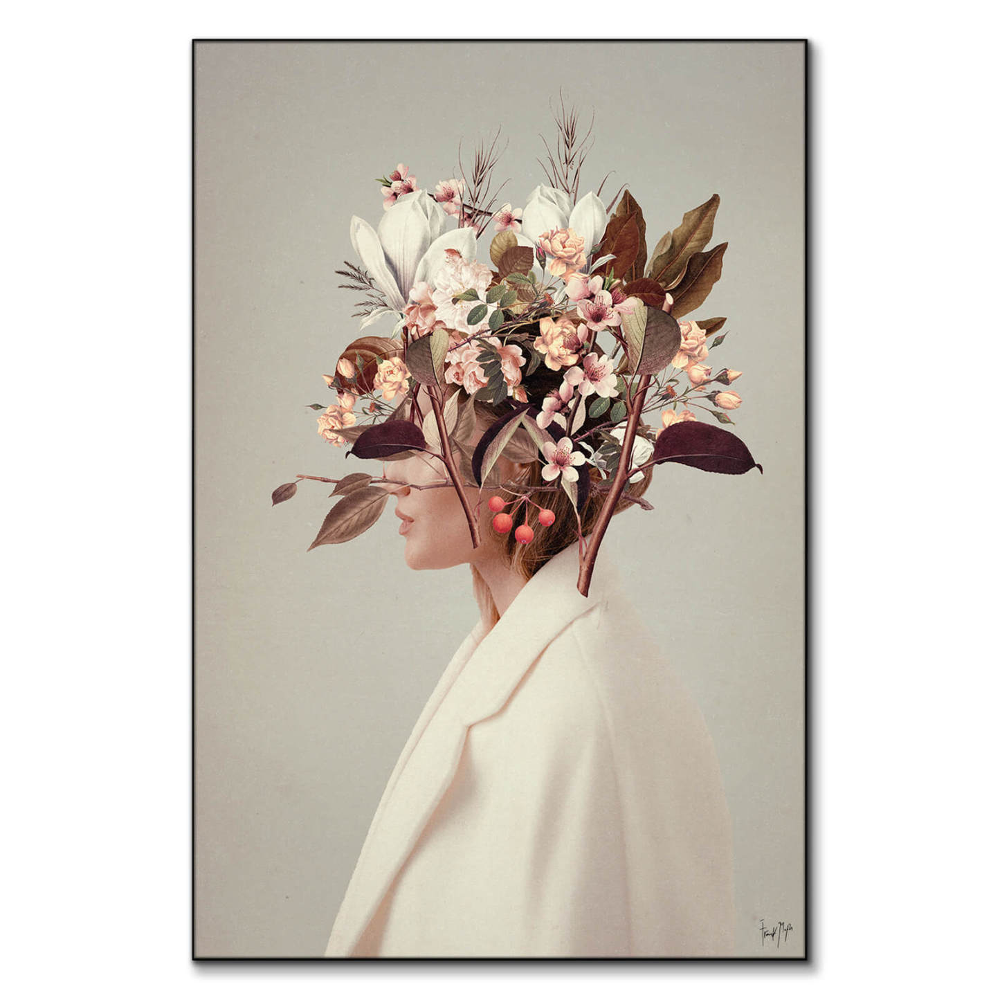 Vintage Portrait Art Oil Painting hand-painted #HM1890