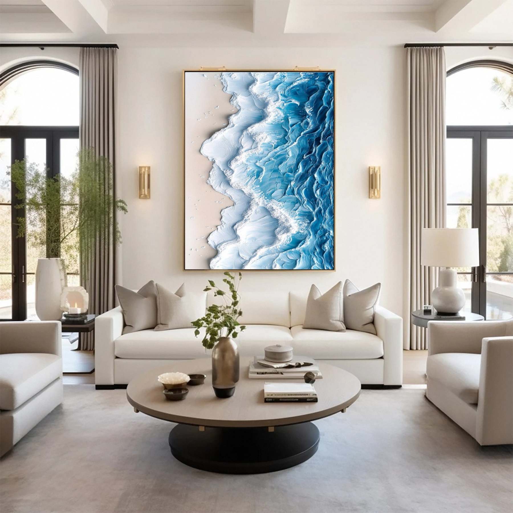 Plaster Art Painting hand - painted #HM1695