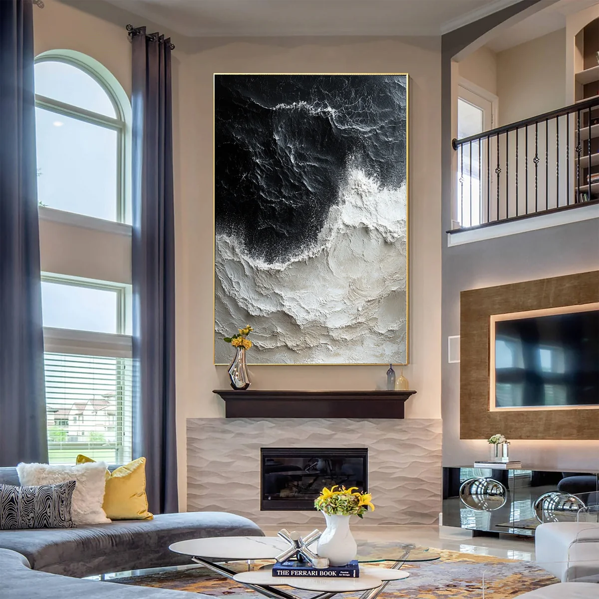 Plaster Art Painting hand - painted #HM1692