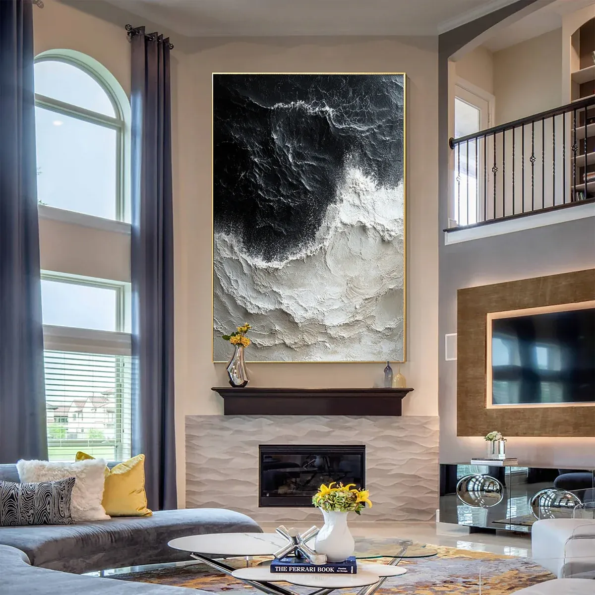 Plaster Art Painting hand - painted #HM1692