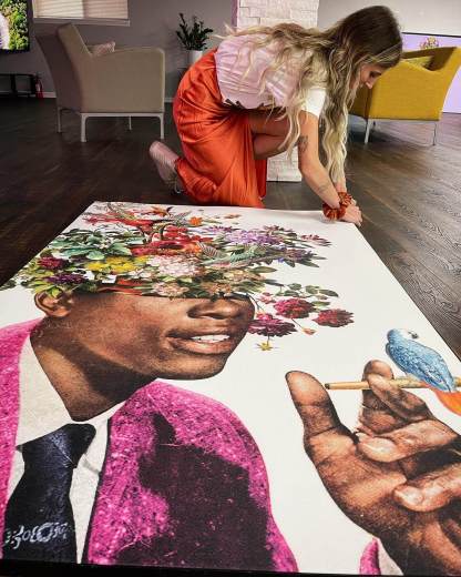 Vintage Wall Art Oil Painting hand-painted #HM1885