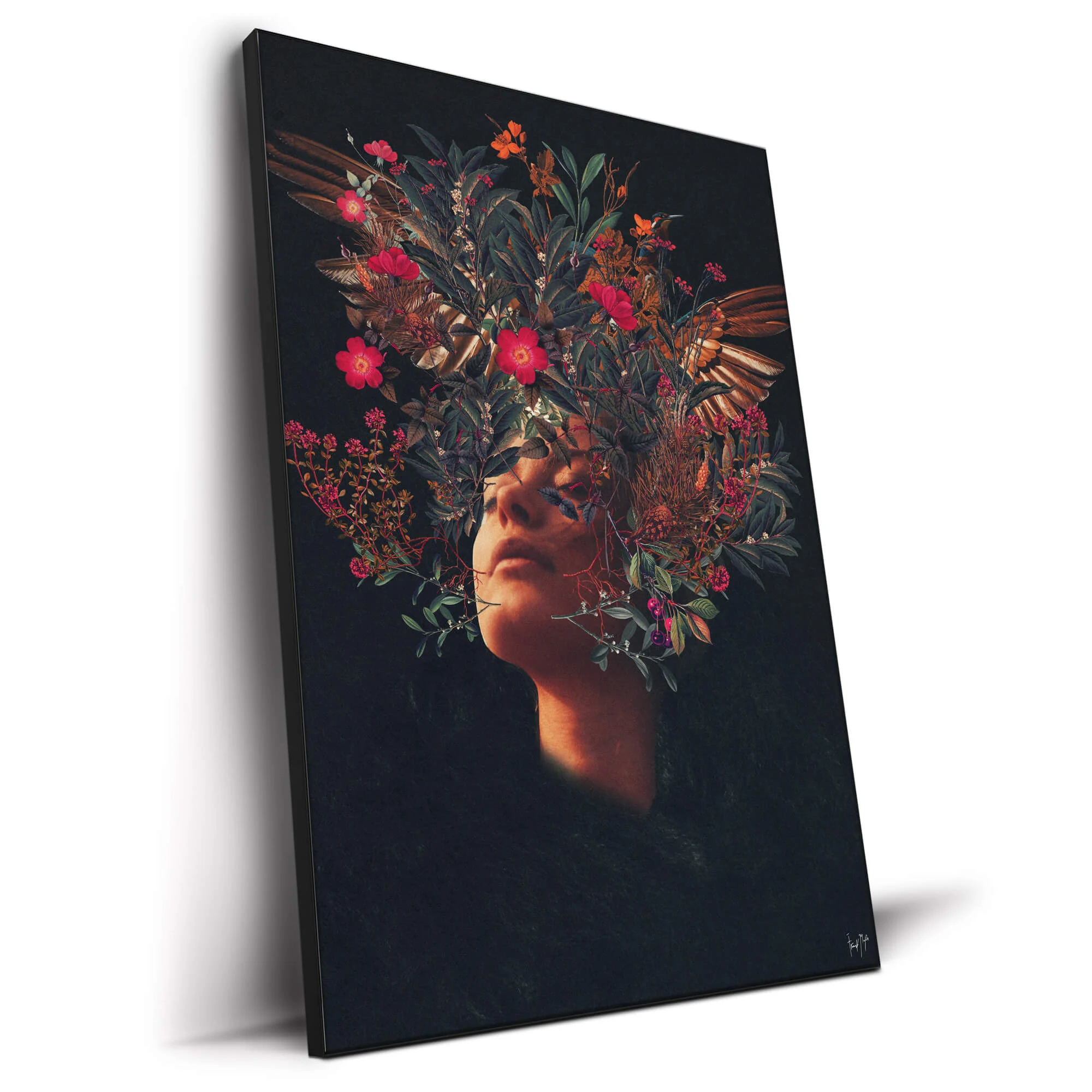 Vintage Portrait Art Oil Painting hand-painted #HM1887