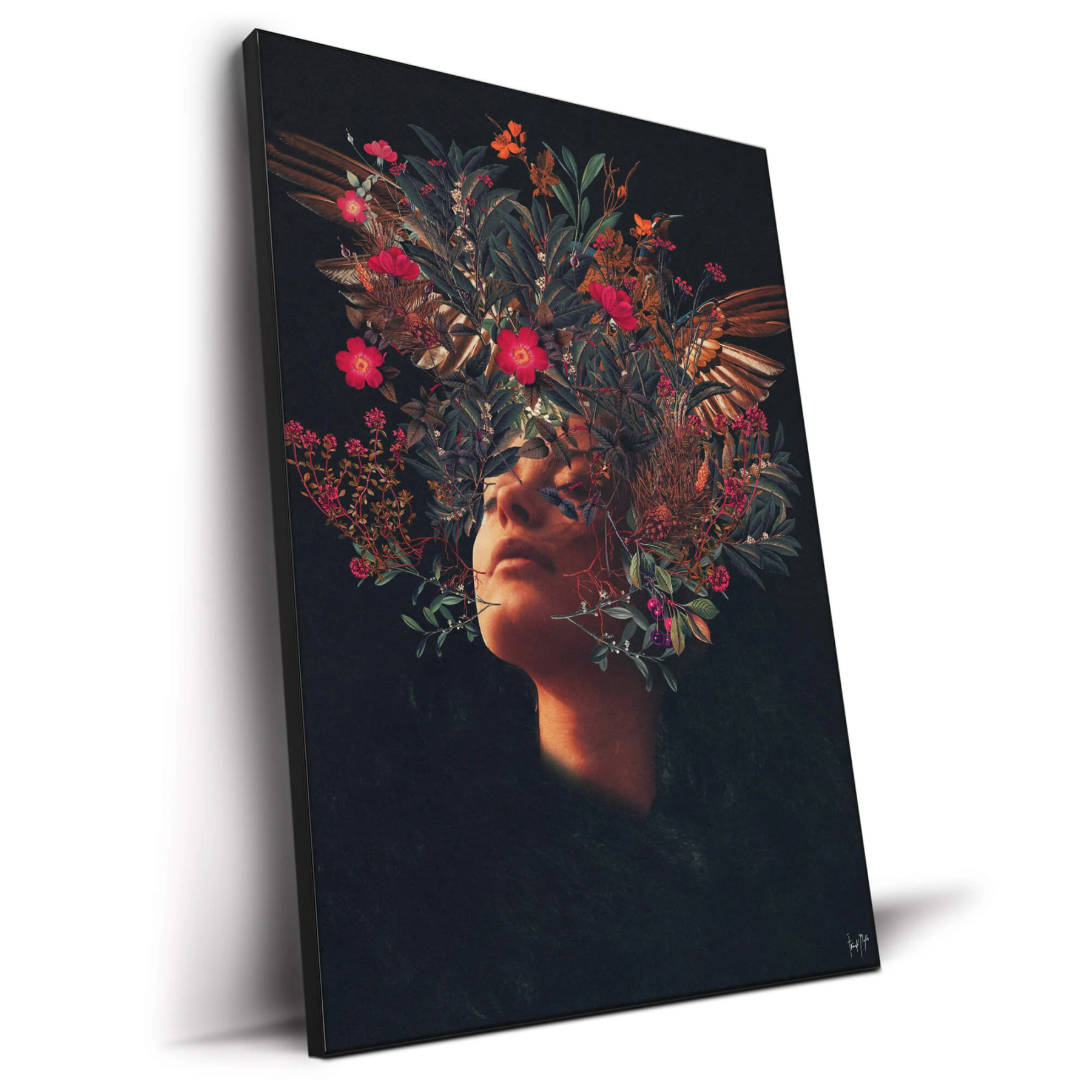 Vintage Portrait Art Oil Painting hand-painted #HM1887