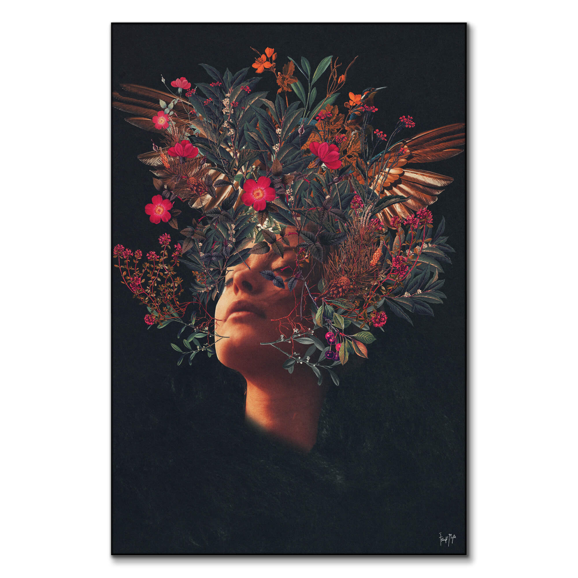 Vintage Portrait Art Oil Painting hand-painted #HM1887