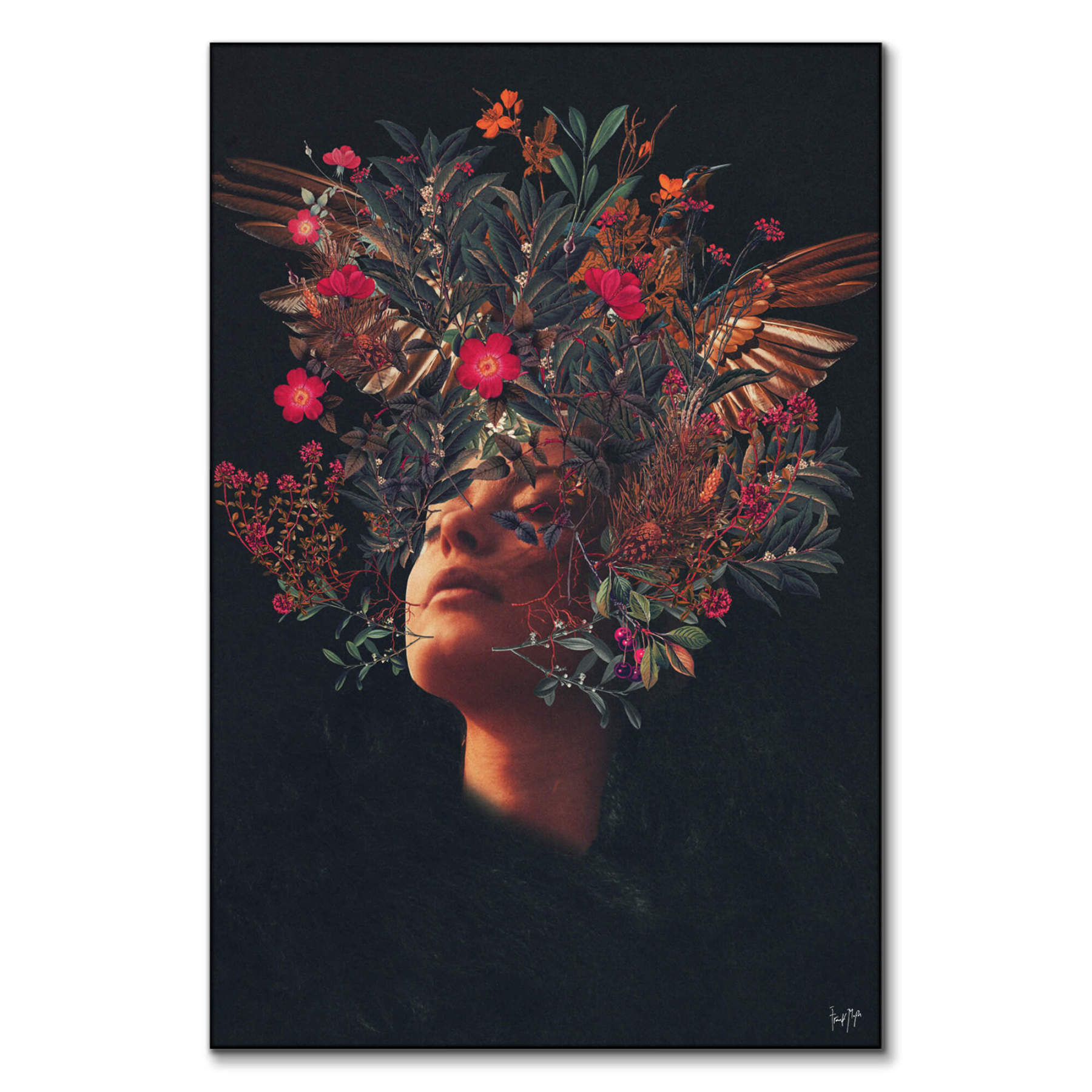 Vintage Portrait Art Oil Painting hand-painted #HM1887