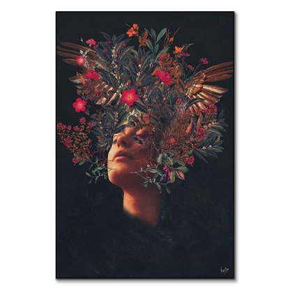 Vintage Portrait Art Oil Painting hand-painted #HM1887