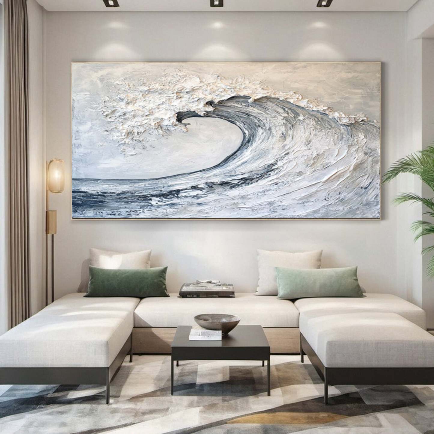 Plaster Art Painting hand - painted #HM1768