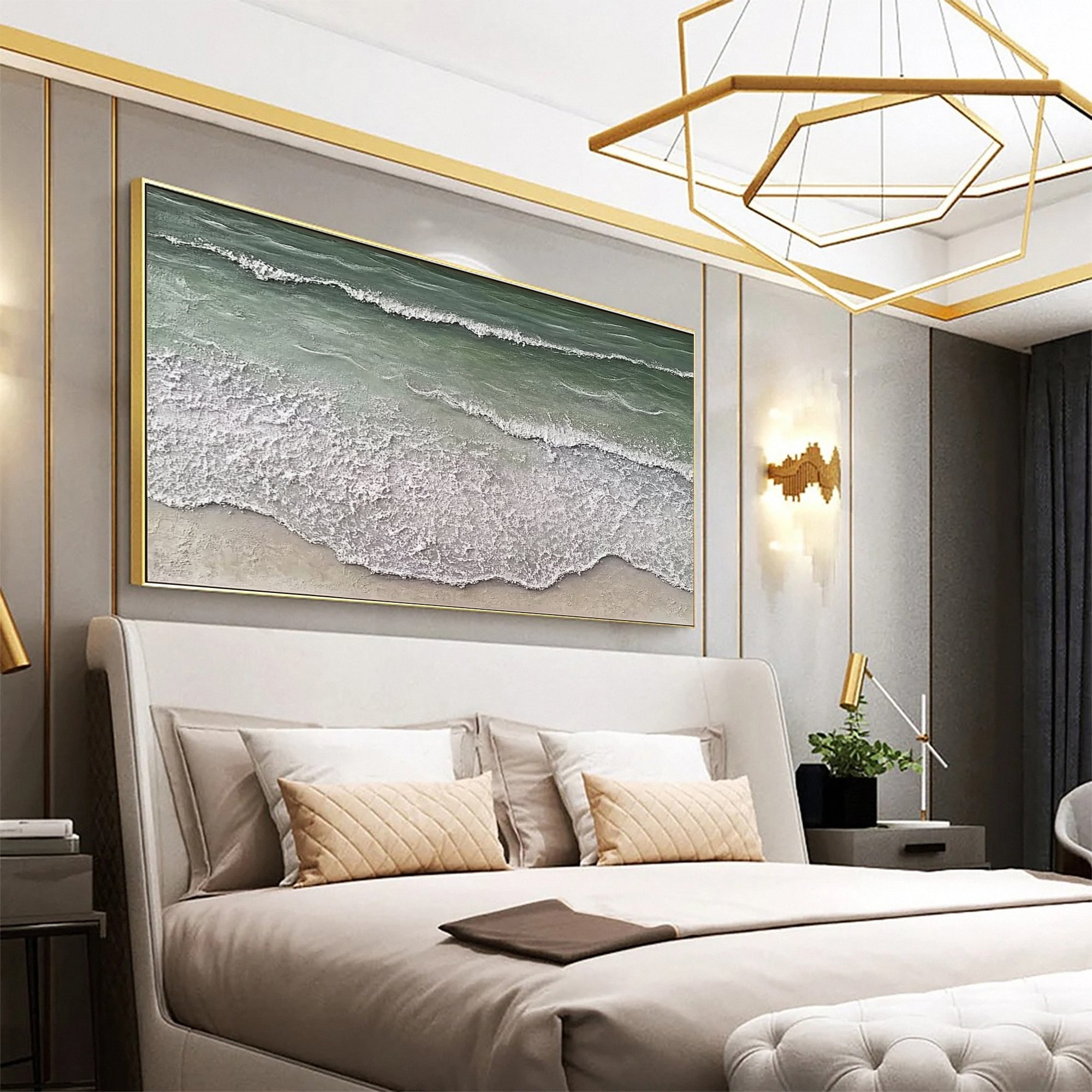 Plaster Art Painting hand - painted #HM1767