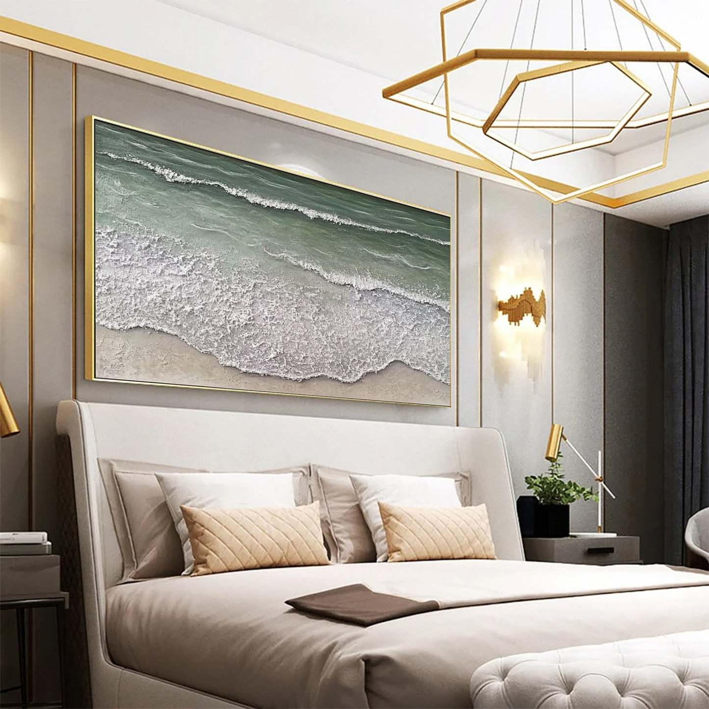 Plaster Art Painting hand - painted #HM1767