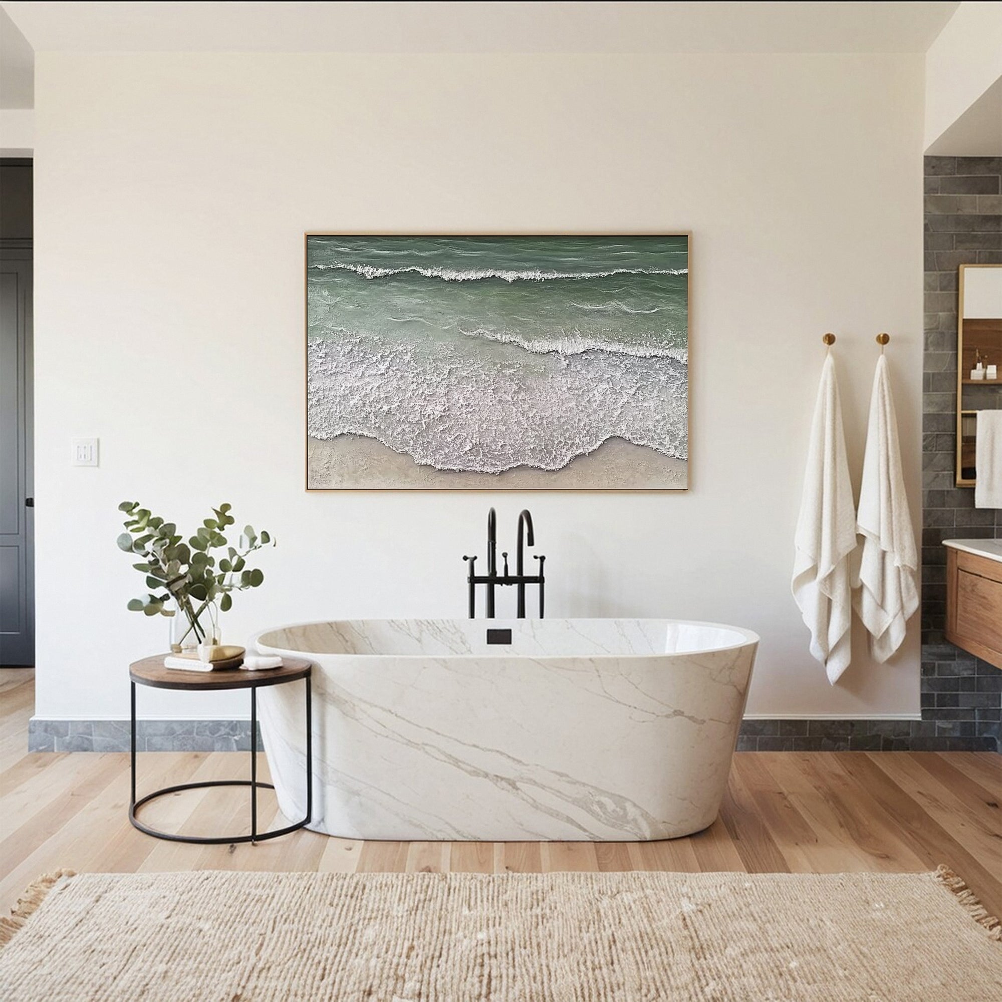 Plaster Art Painting hand - painted #HM1767