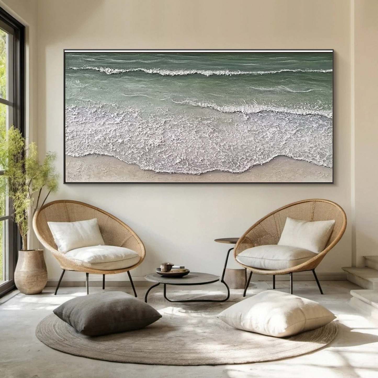 Plaster Art Painting hand - painted #HM1767