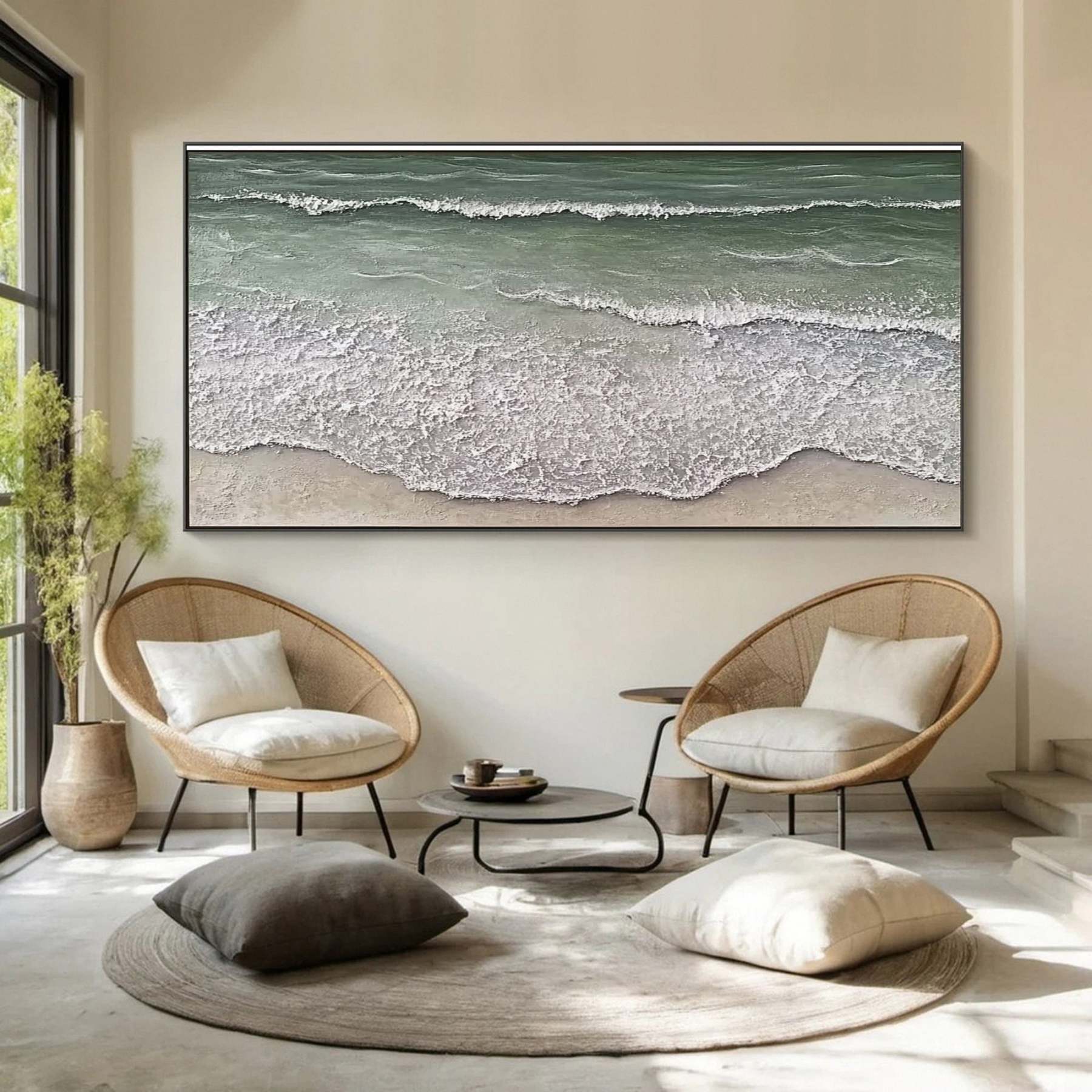 Plaster Art Painting hand - painted #HM1767