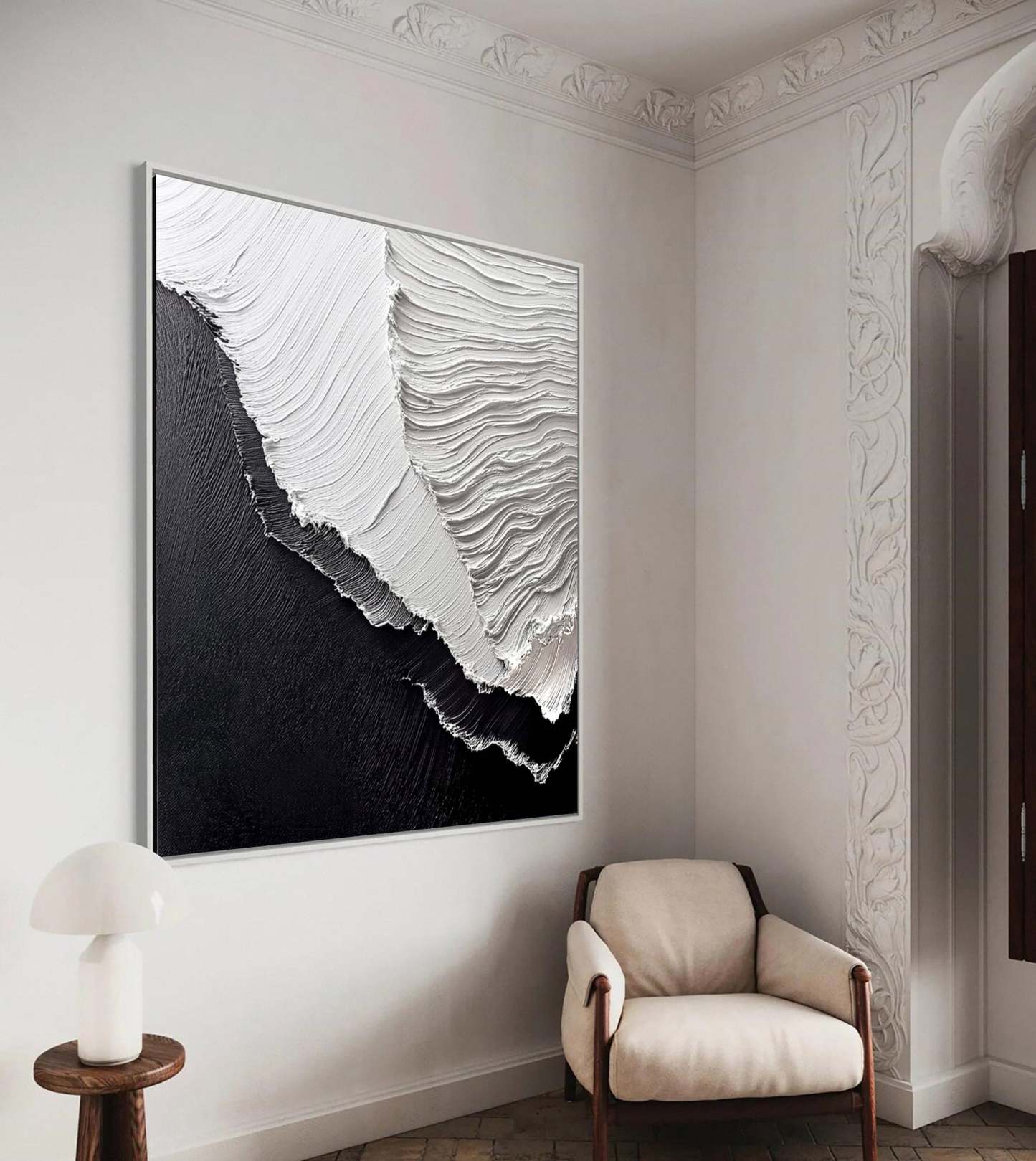 Plaster Art Painting hand - painted #HM1744
